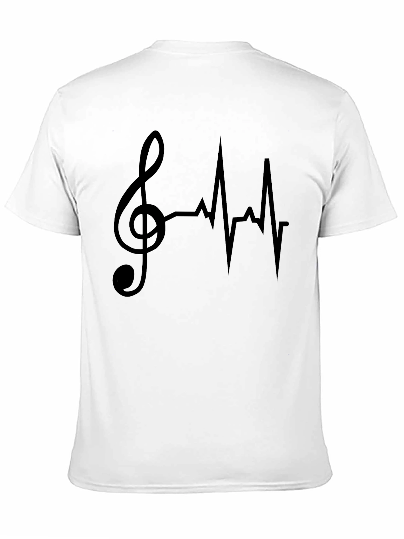Music Lovers Heartbeat T-Shirt - Black