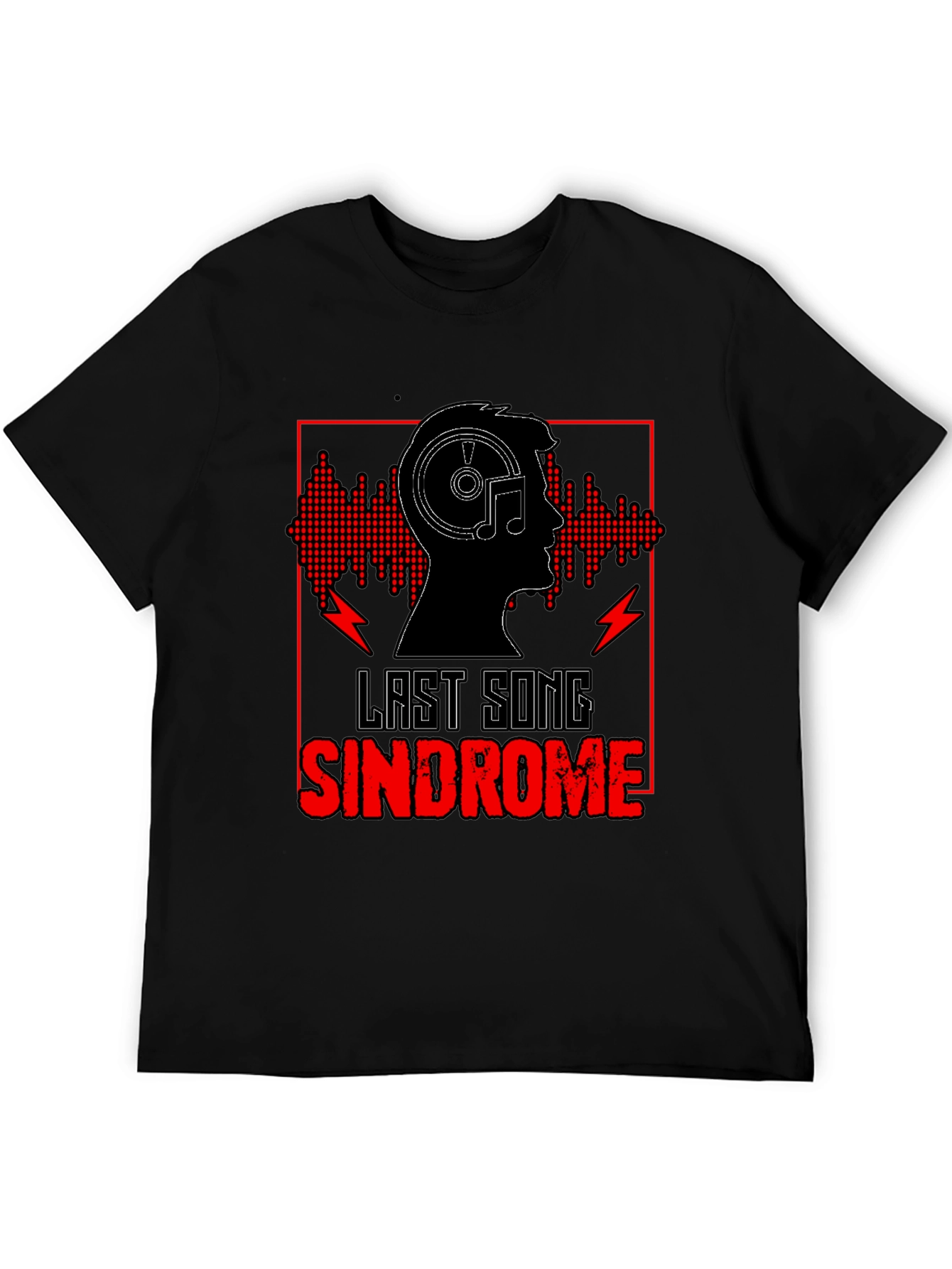 Last Song Syndrome Black Graphic Tee