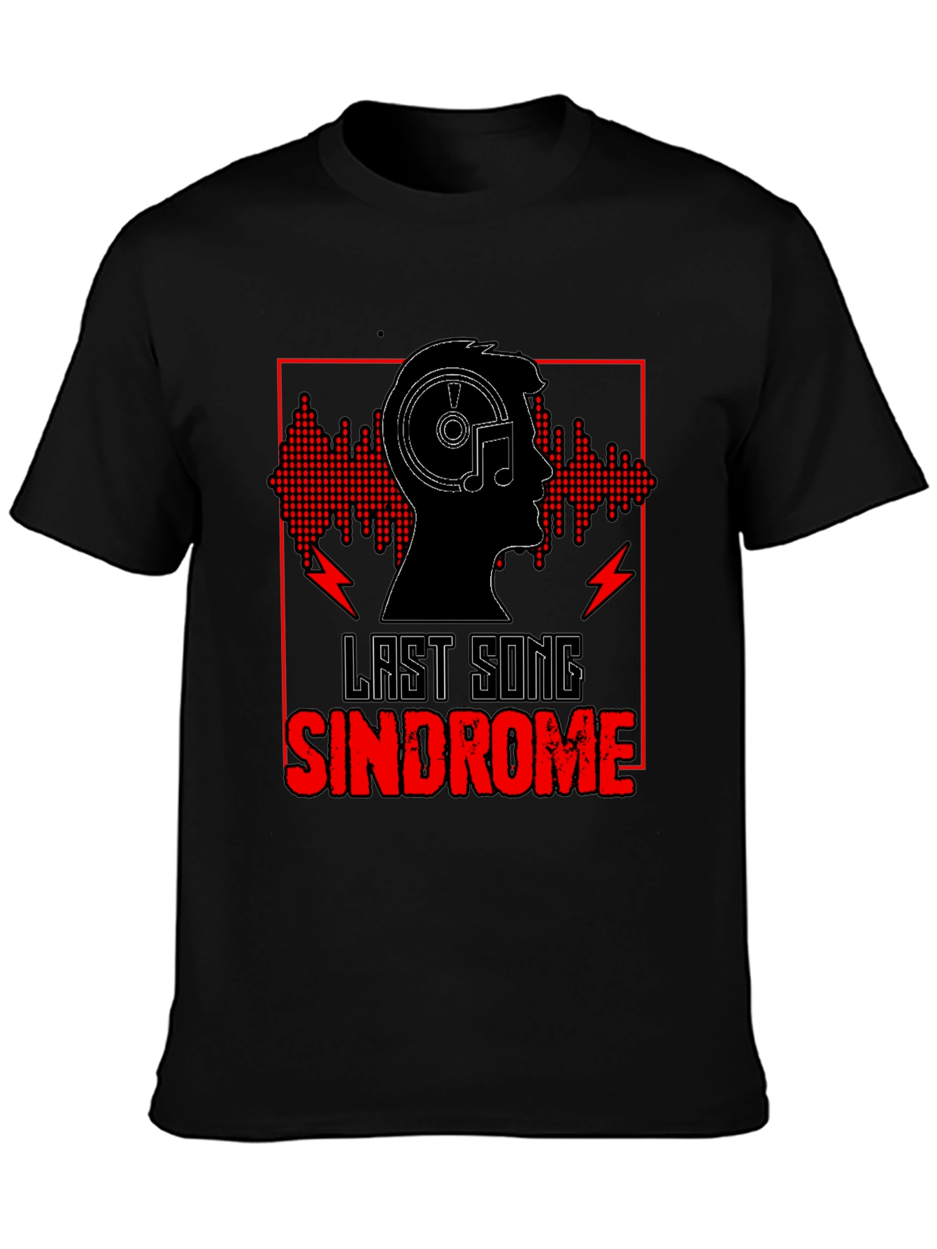 Last Song Syndrome Black Graphic Tee