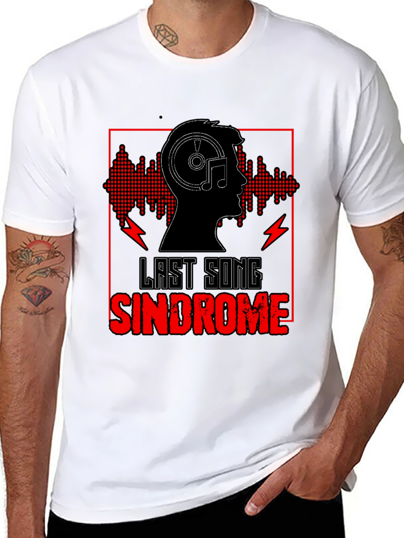 Last Song Syndrome Black Graphic Tee