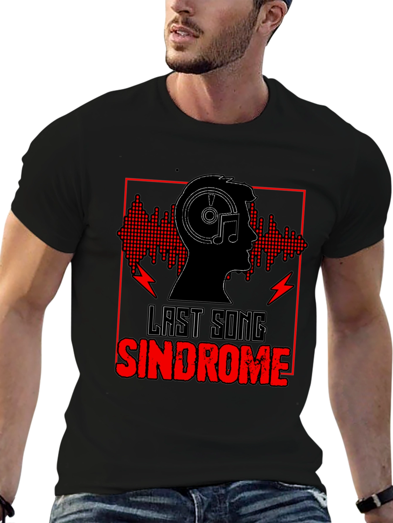 Last Song Syndrome Black Graphic Tee