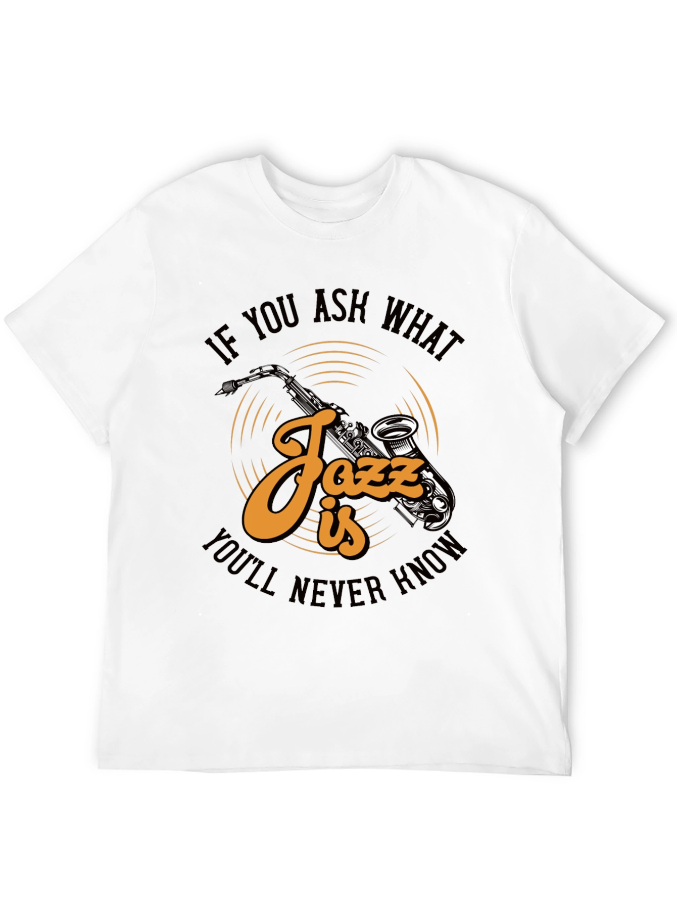 Jazz Music Saxophone Graphic Print T-Shirt