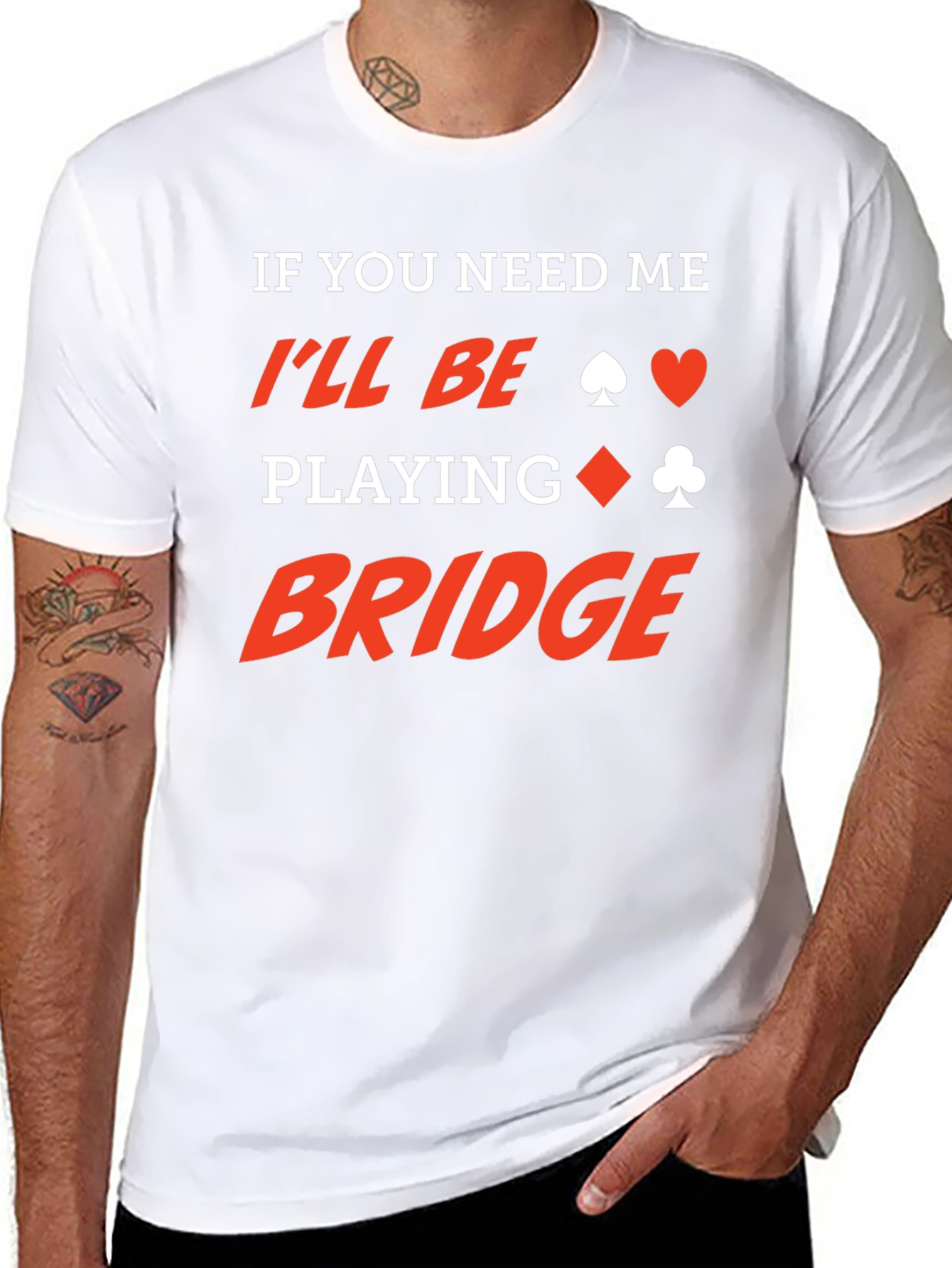 Funny Bridge Player T-Shirt - Card Game Humor