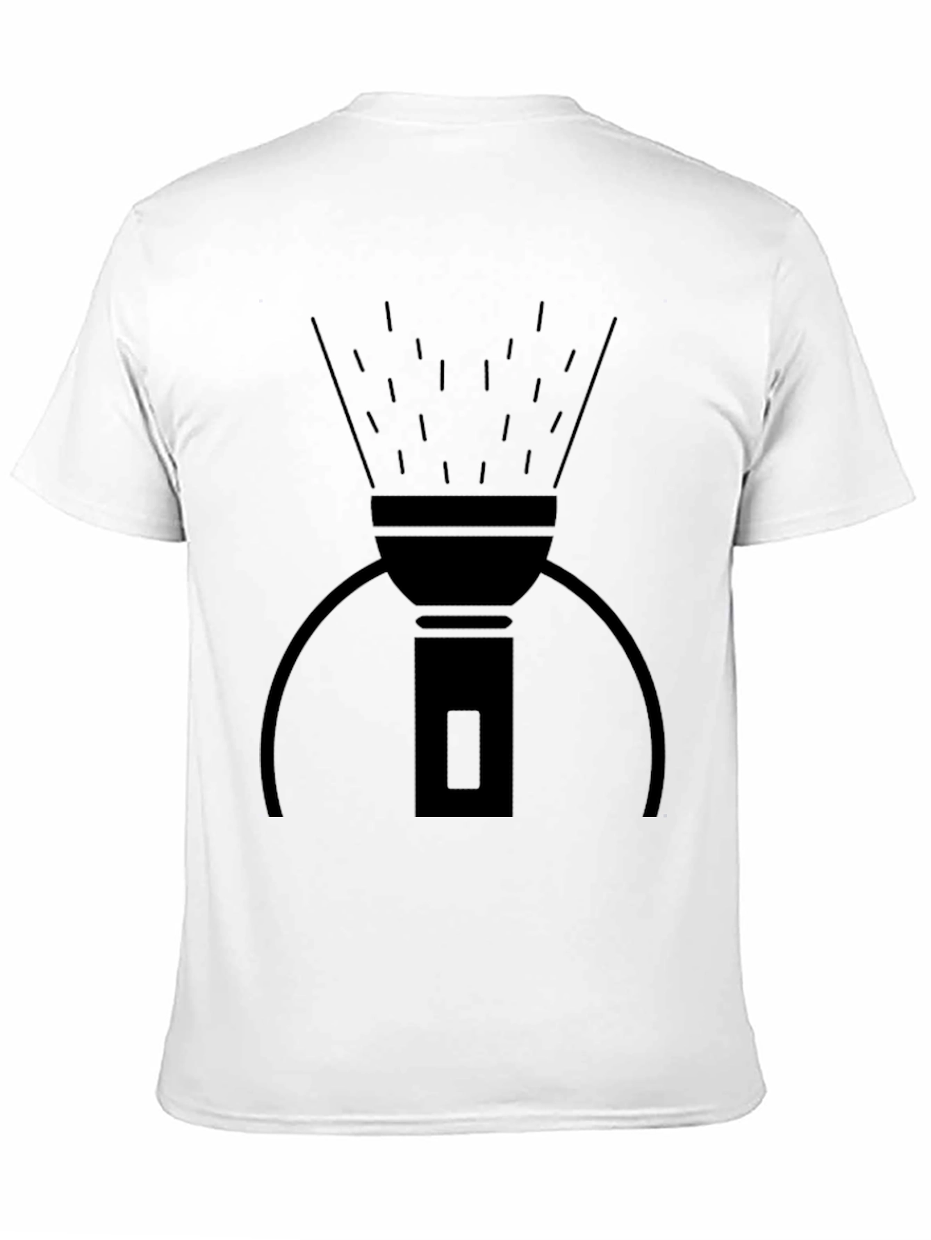 Flashlight Graphic Tee - Soft Black Cotton T-Shirt