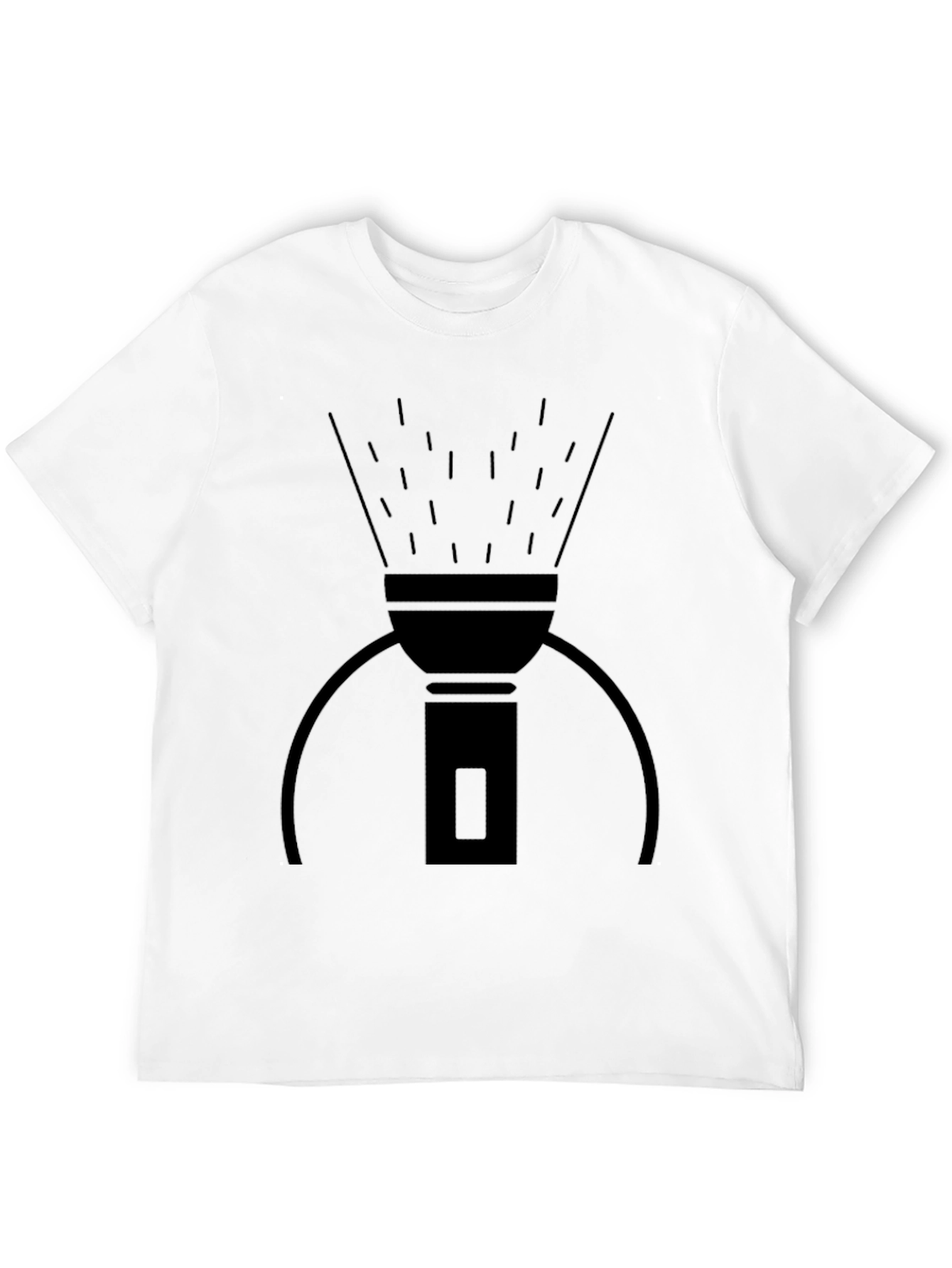 Flashlight Graphic Tee - Soft Black Cotton T-Shirt