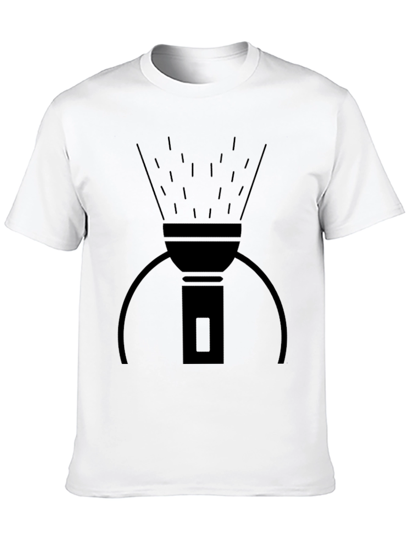 Flashlight Graphic Tee - Soft Black Cotton T-Shirt