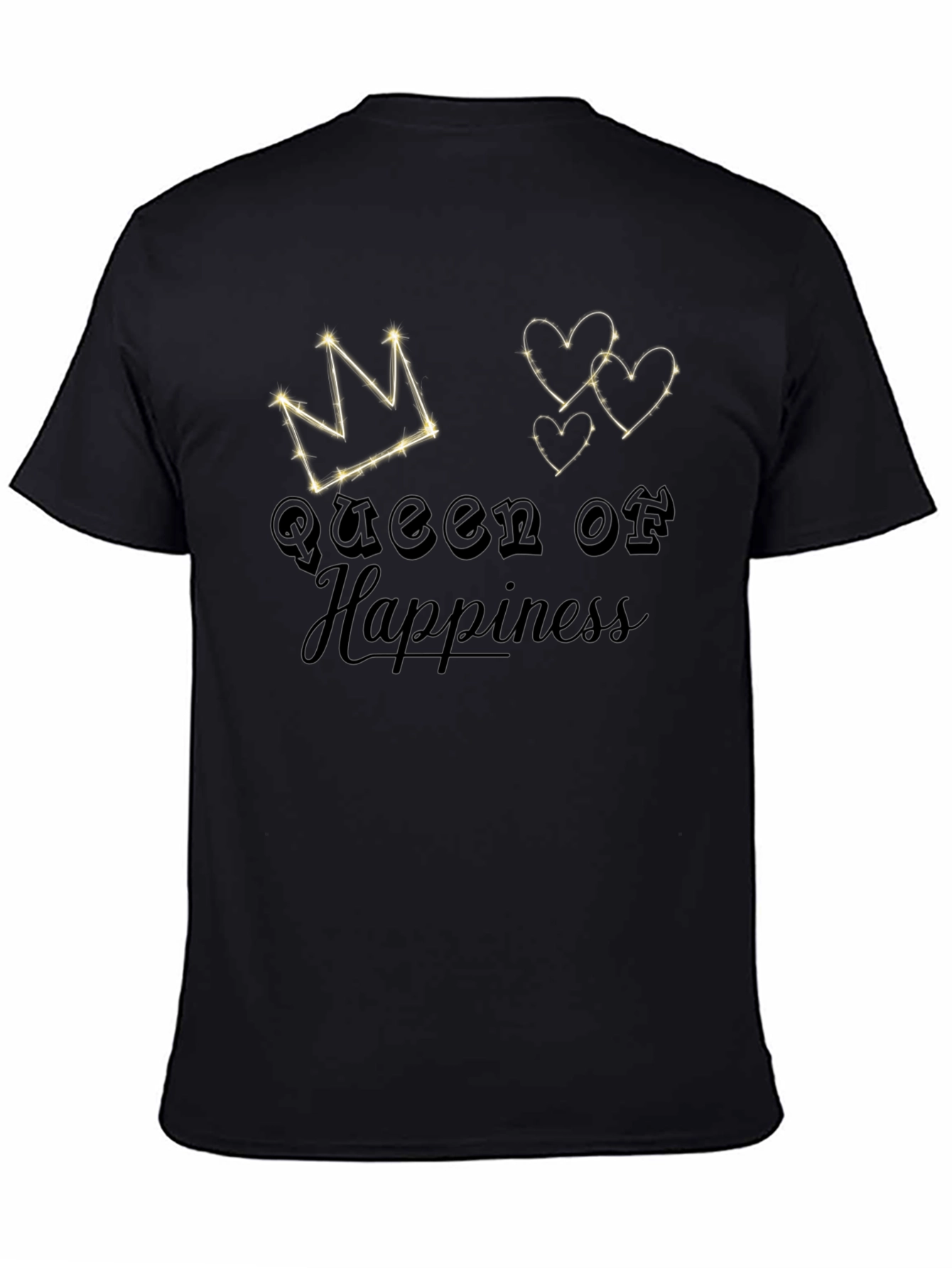 Queen of Happiness Black Graphic Tee