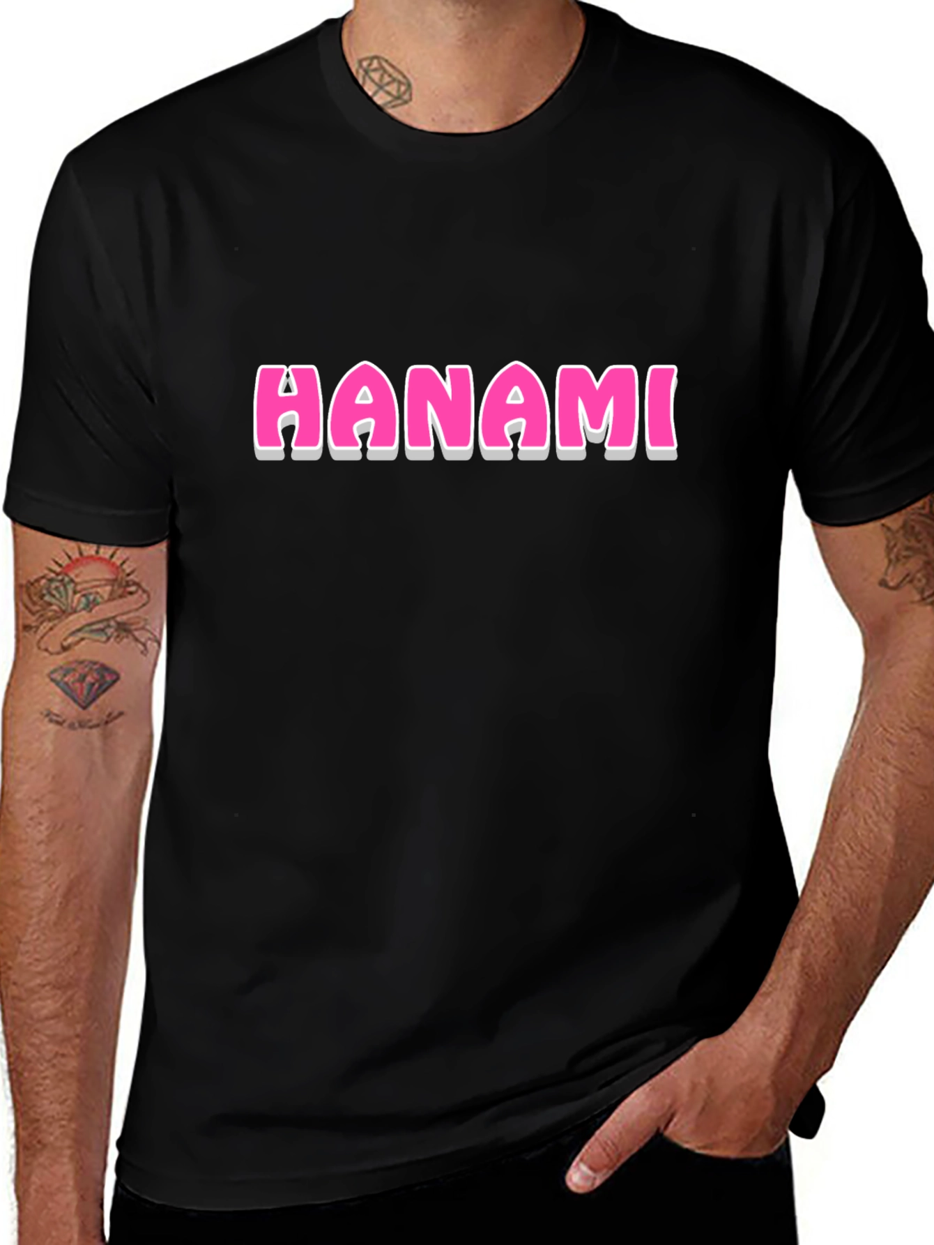 Hanami Graphic Black T-Shirt