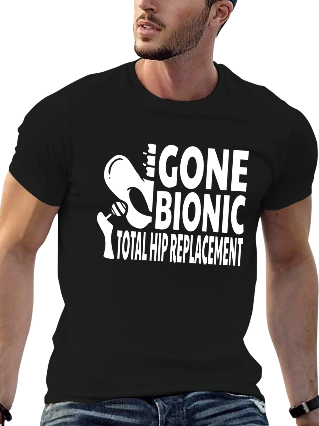 Gone Bionic Total Hip Replacement Graphic Tee