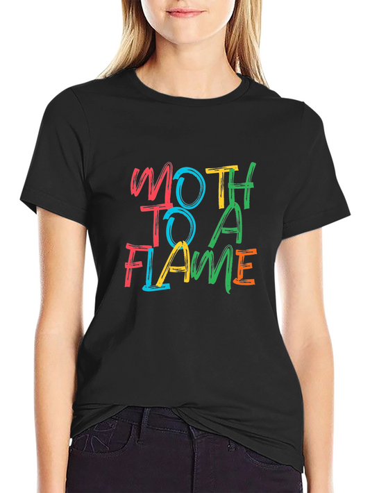 Colorful Moth to a Flame Graphic T-Shirt
