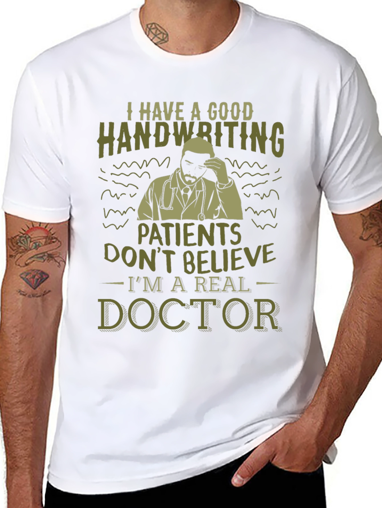 Funny Doctor T-Shirt - Good Handwriting