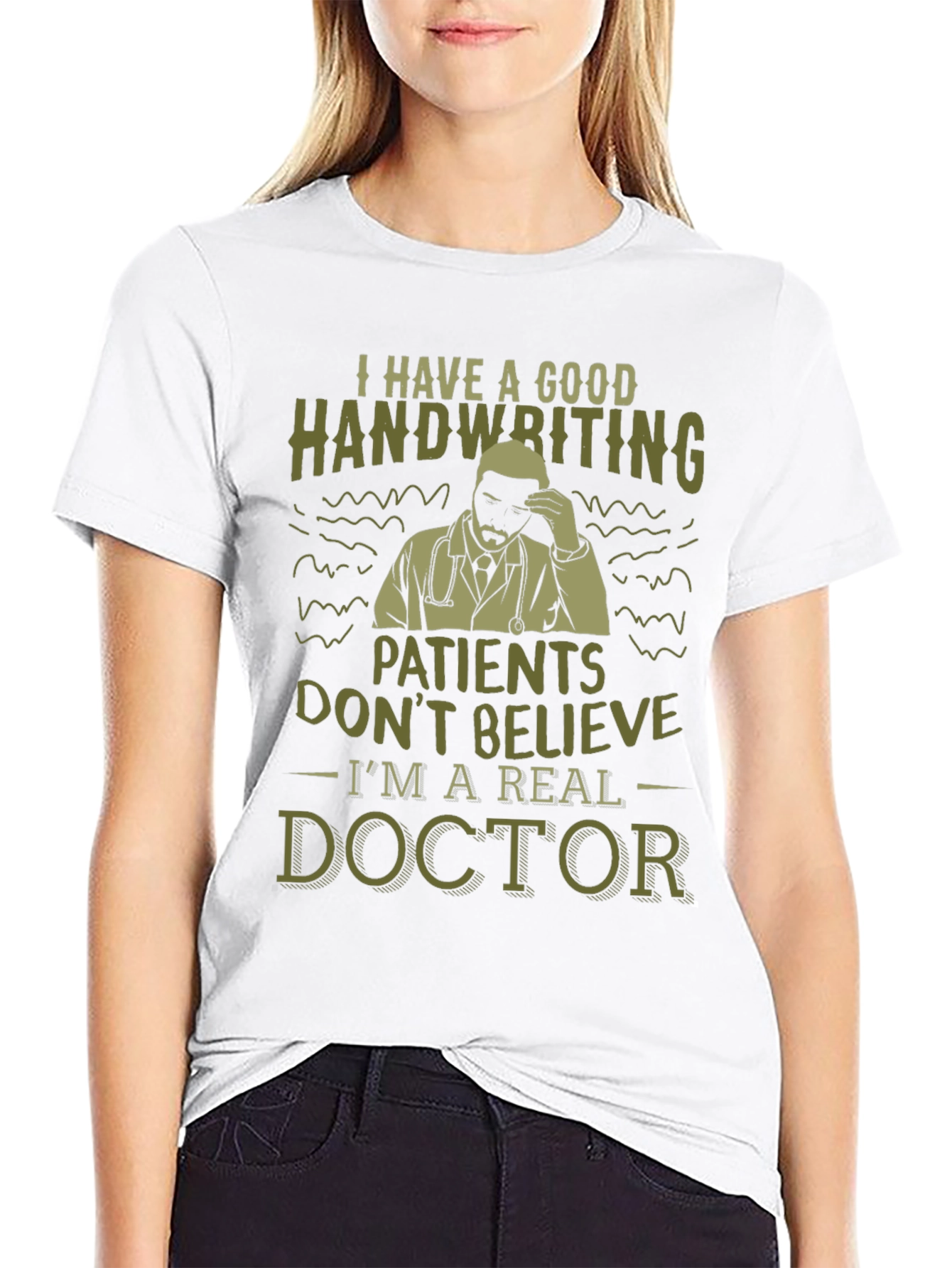 Funny Doctor T-Shirt - Good Handwriting