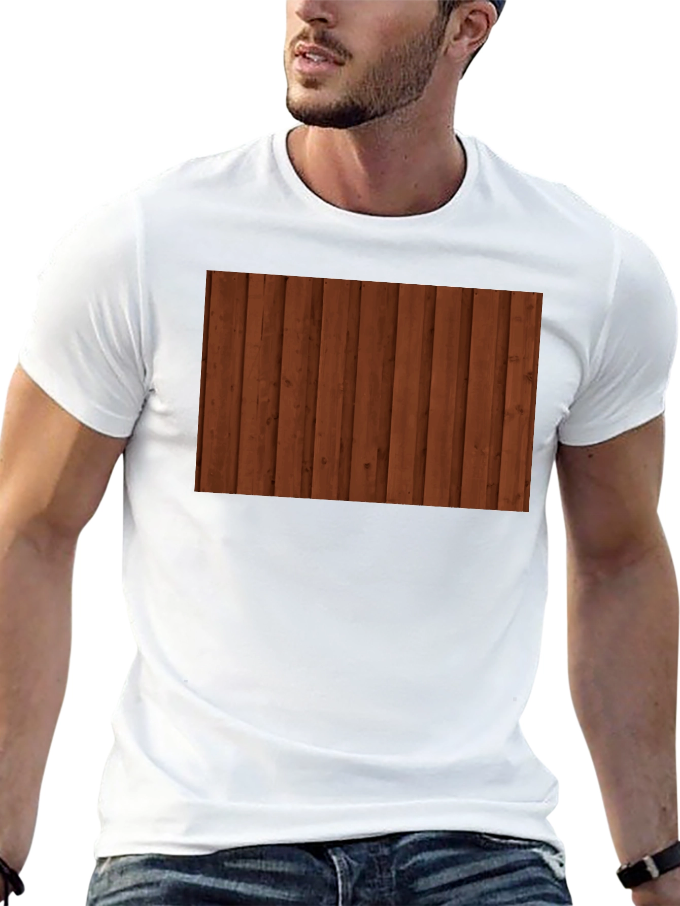 Wooden Plank T-Shirt - Rustic Style