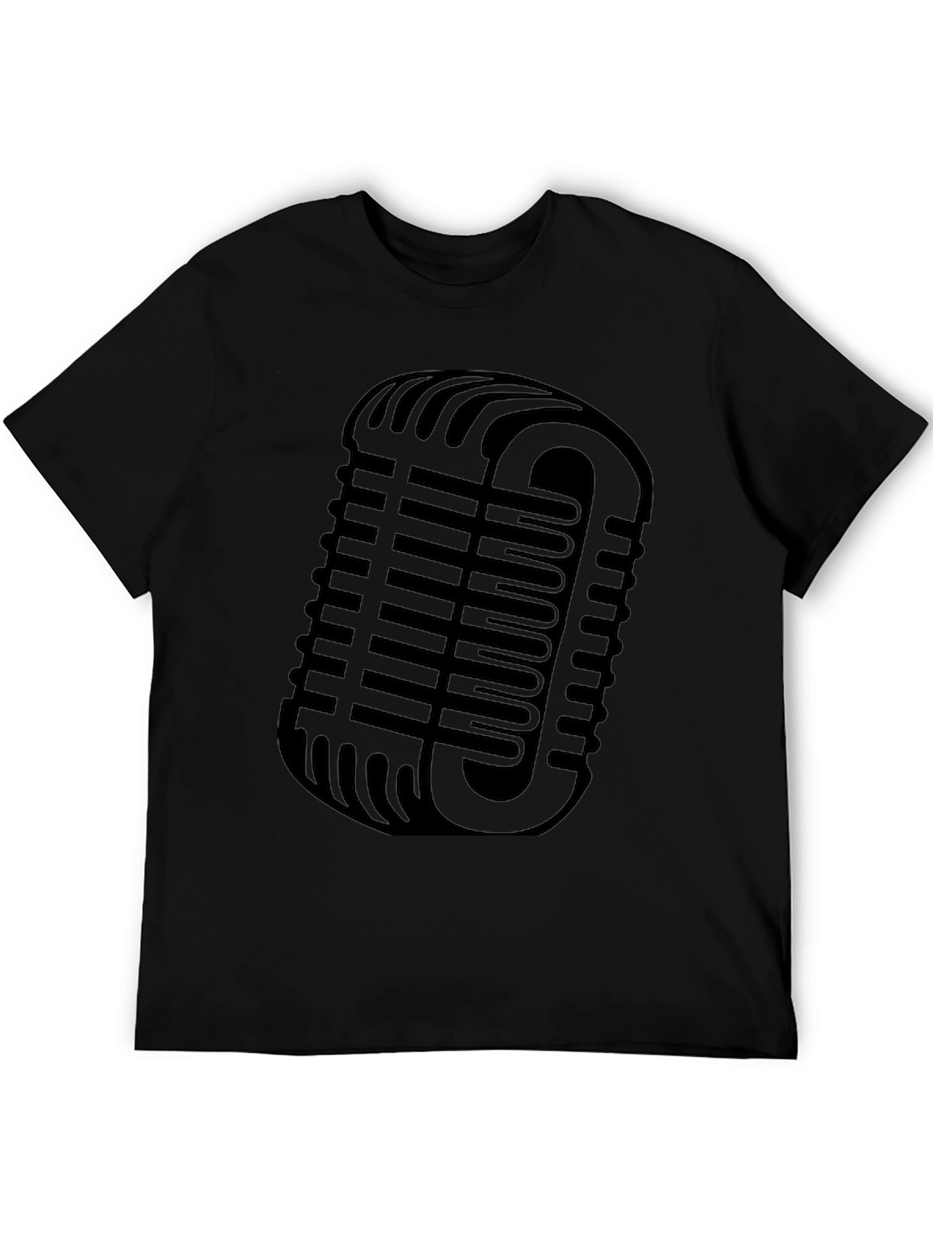 Retro Microphone Graphic T-Shirt - Classic Vocal Style