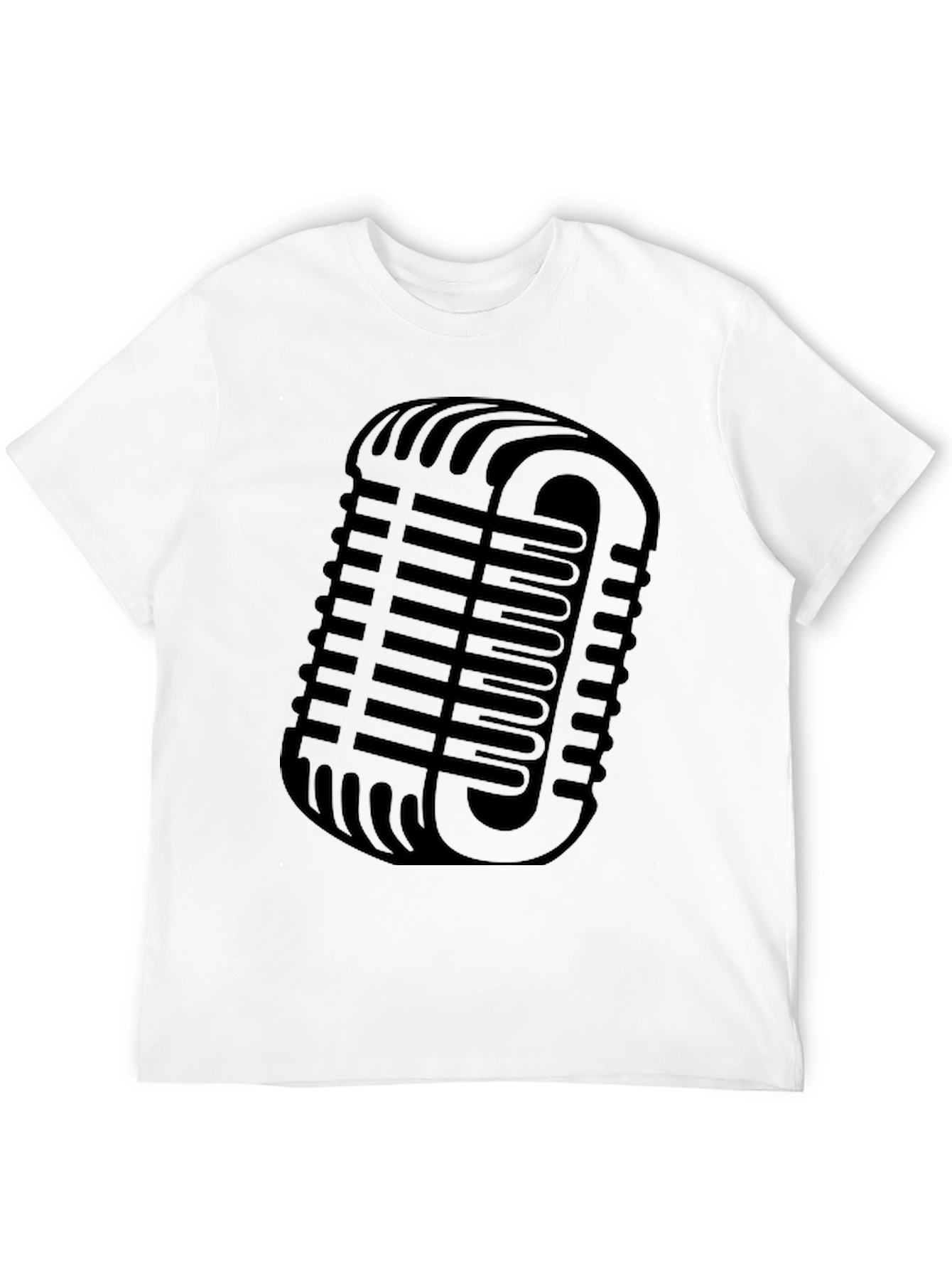 Retro Microphone Graphic T-Shirt - Classic Vocal Style