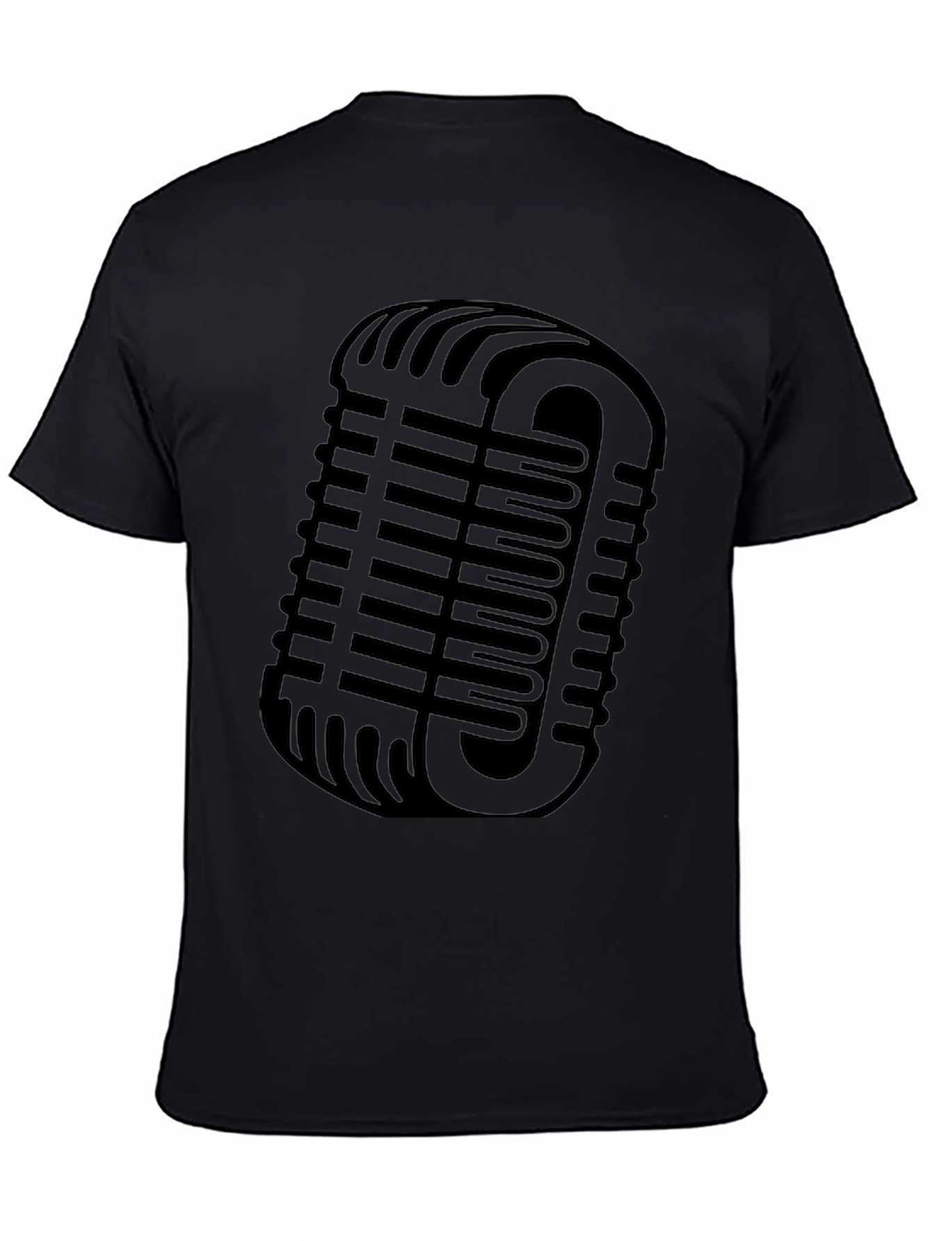 Retro Microphone Graphic T-Shirt - Classic Vocal Style
