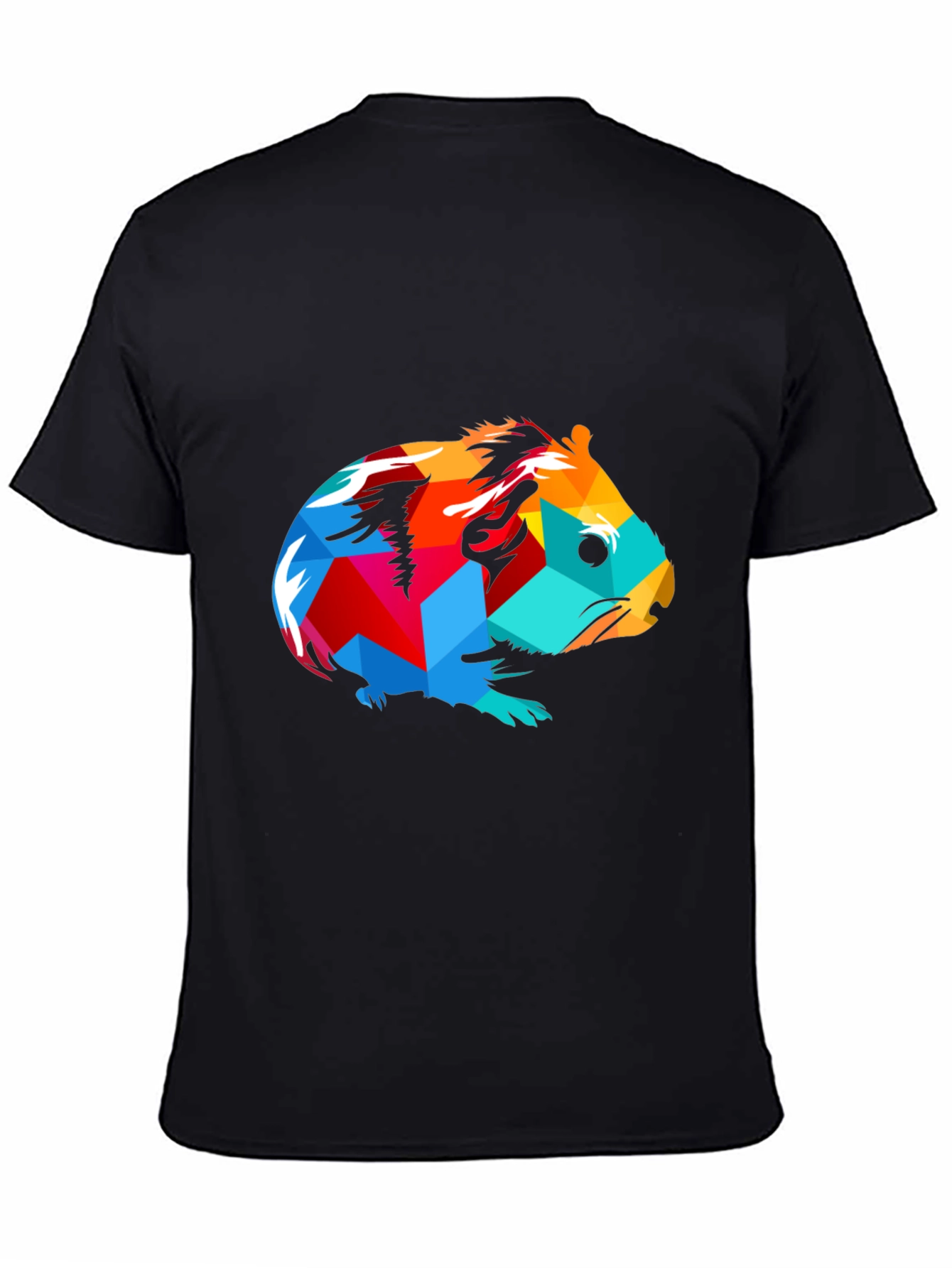 Geometric Guinea Pig Graphic Tee - Modern Art Style