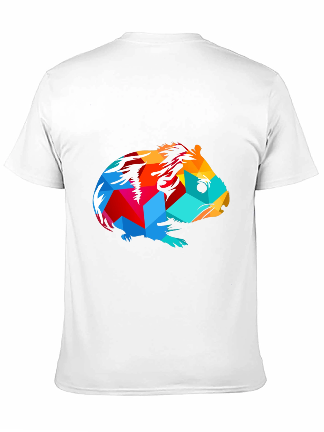 Geometric Guinea Pig Graphic Tee - Modern Art Style