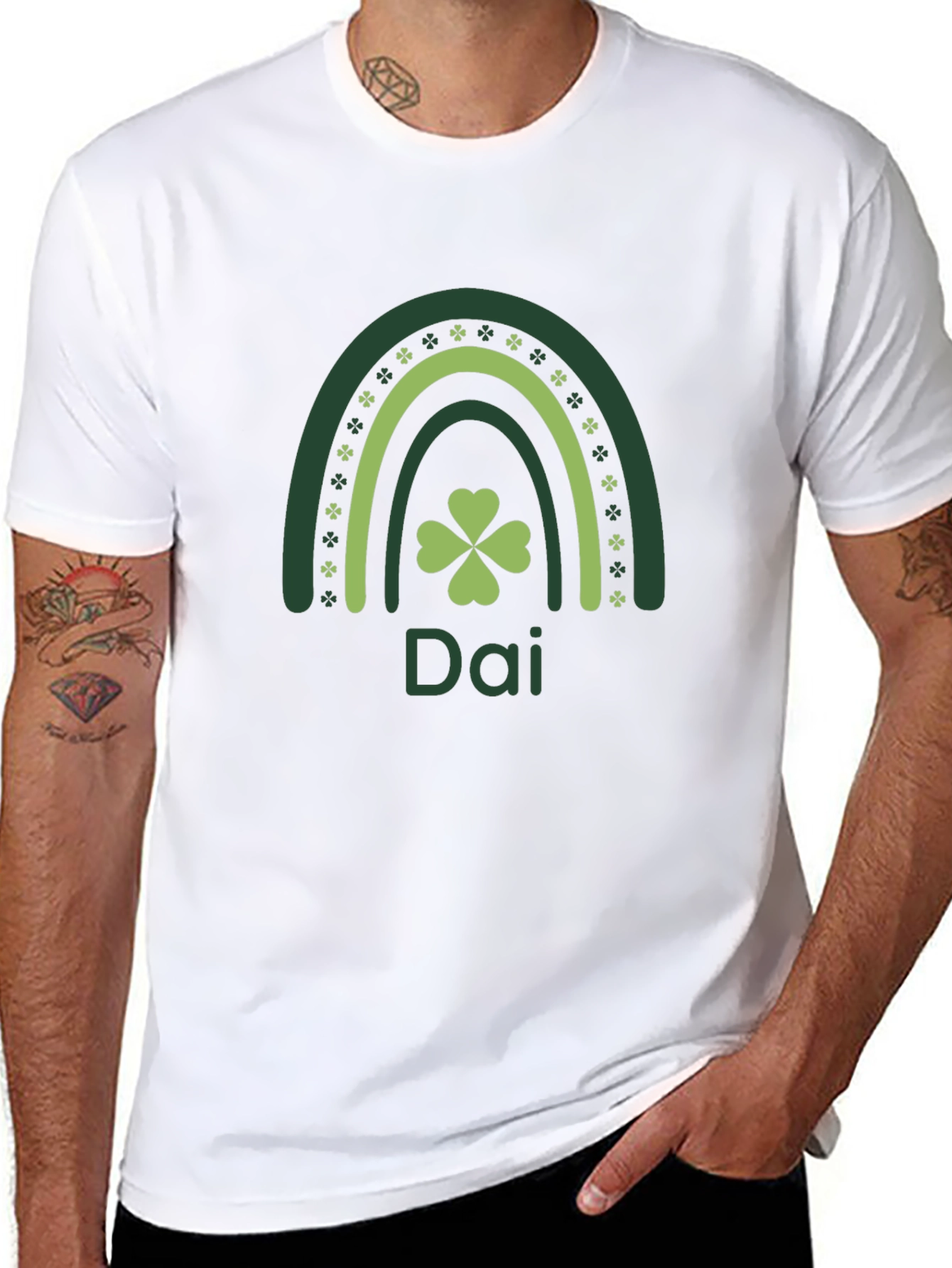 St. Patricks Day Rainbow Shamrock Dai T-Shirt