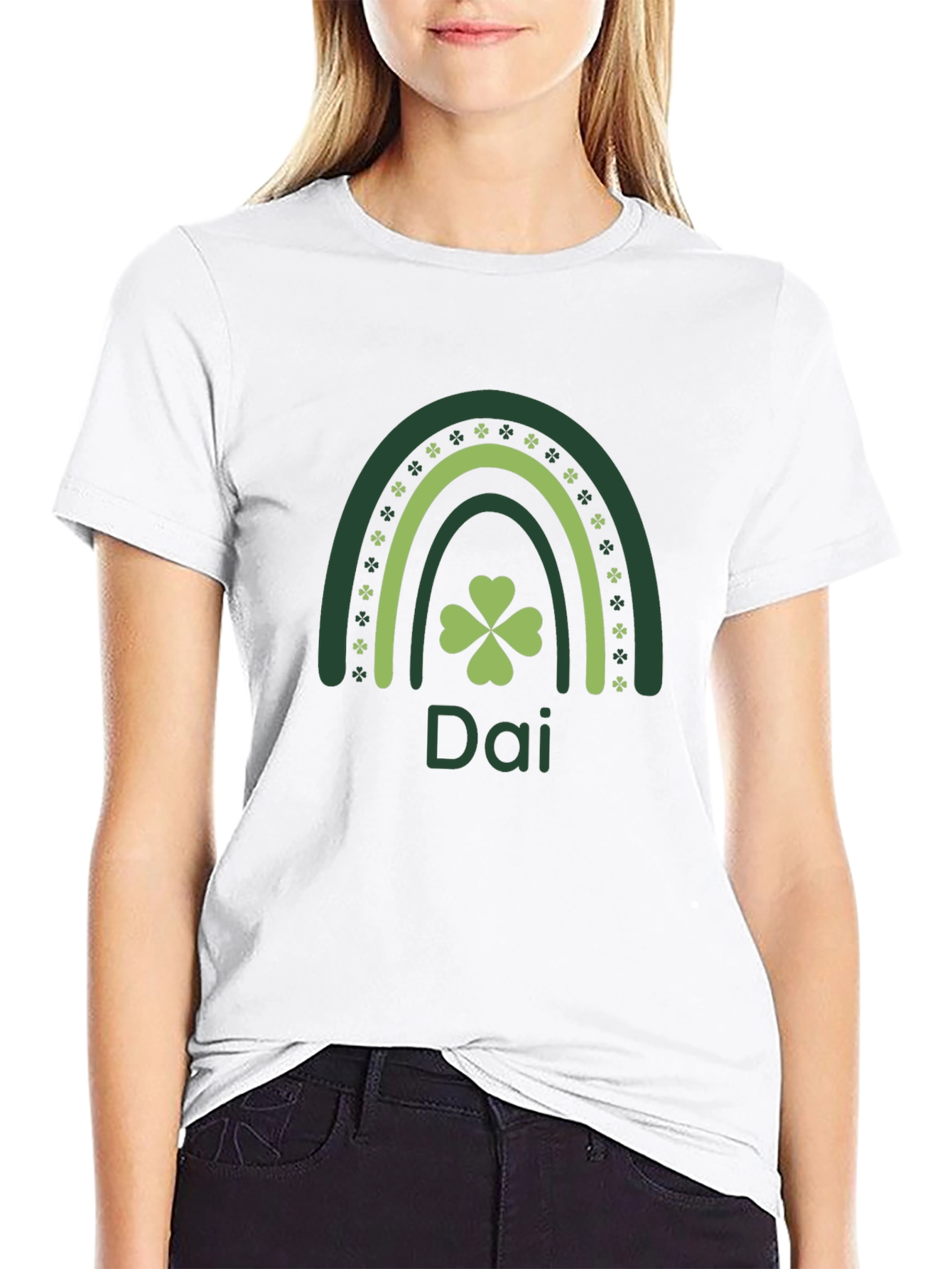 St. Patricks Day Rainbow Shamrock Dai T-Shirt