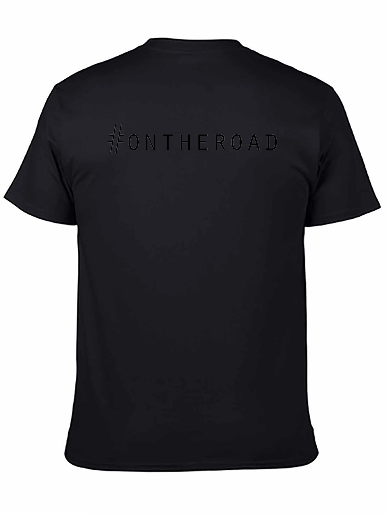 #OnTheRoad Black T-Shirt - Stylish & Comfortable