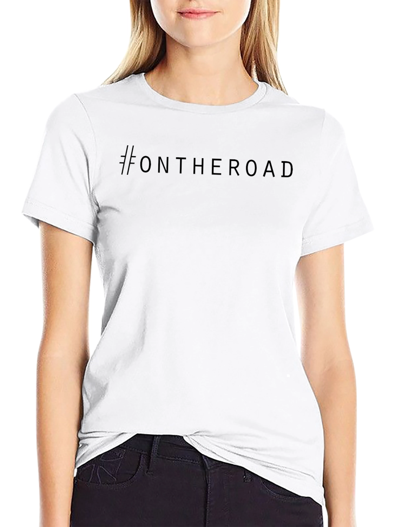 #OnTheRoad Black T-Shirt - Stylish & Comfortable