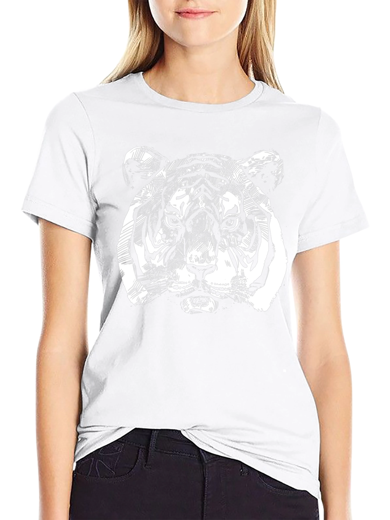 Bold Tiger Graphic Tee - Mens Black T-Shirt
