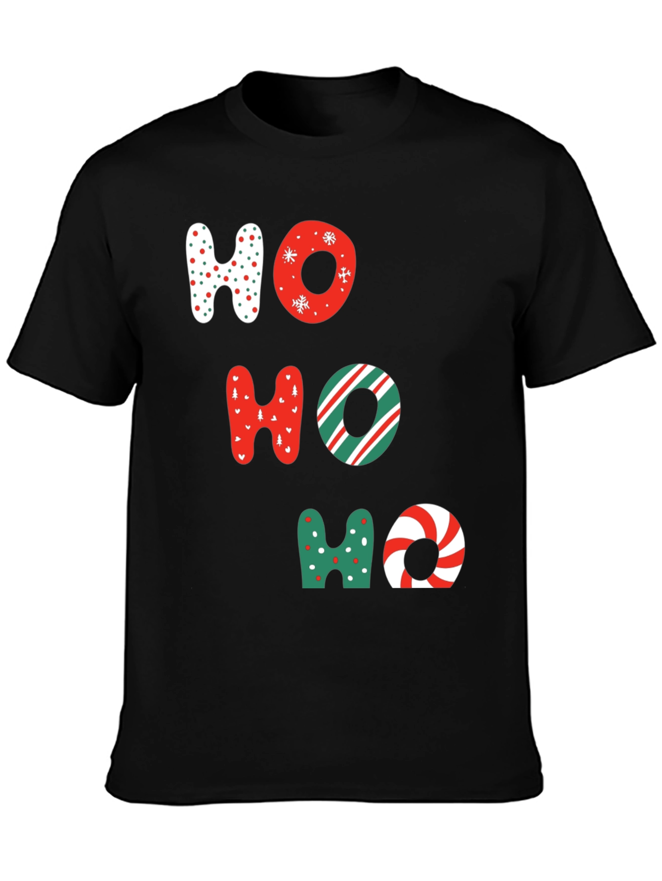Festive Ho Ho Ho Christmas Graphic Tee