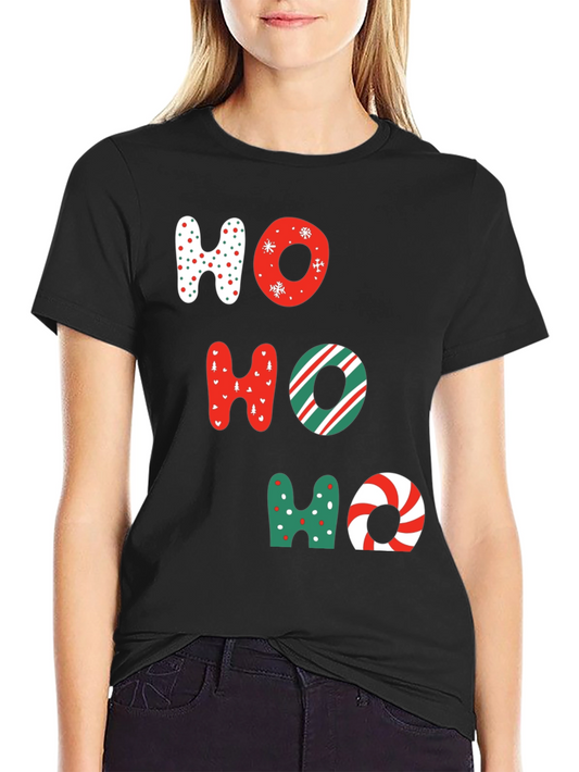 Festive Ho Ho Ho Christmas Graphic Tee