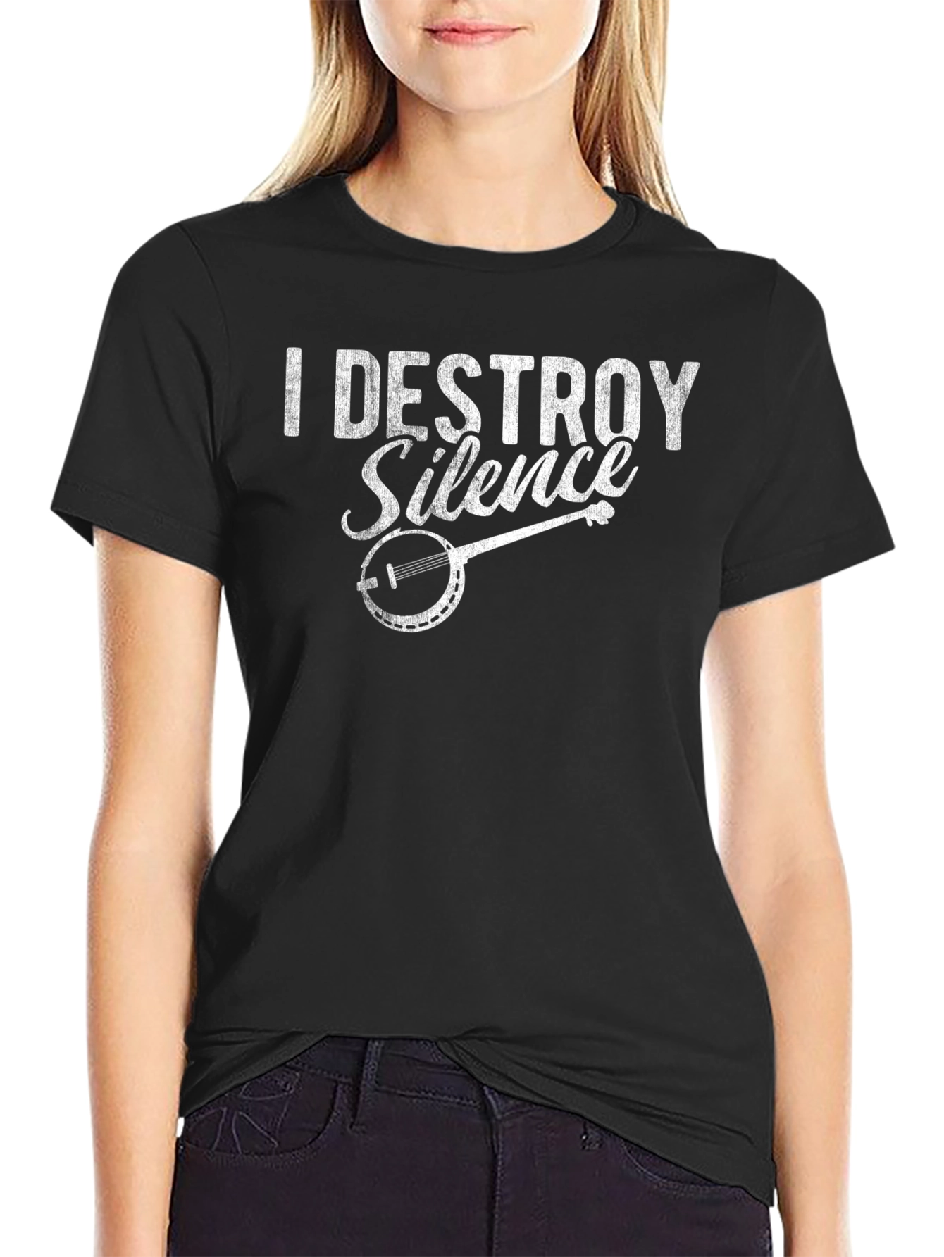 I Destroy Silence Banjo T-Shirt