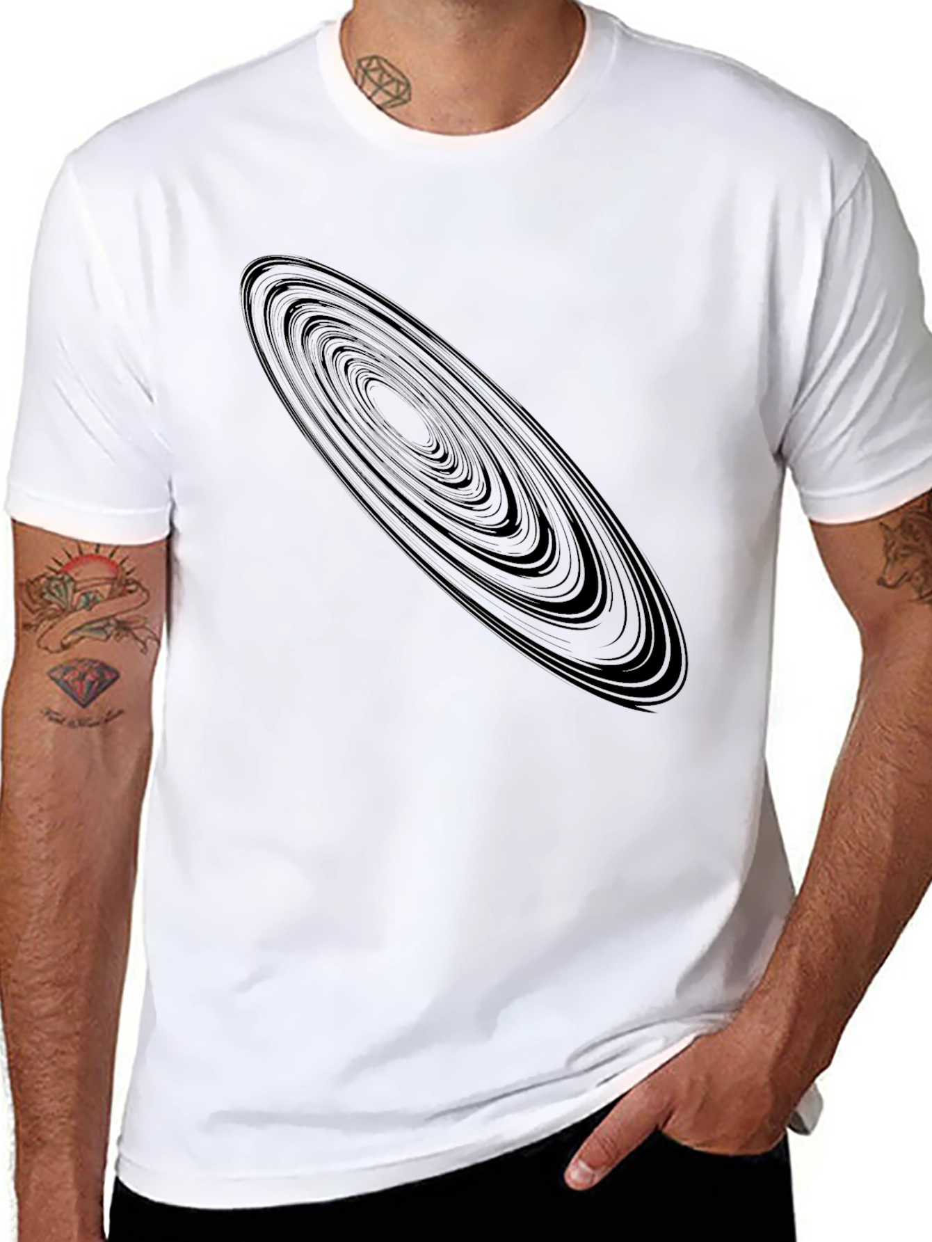 Saturn Rings Graphic Tee - Unique Space Design