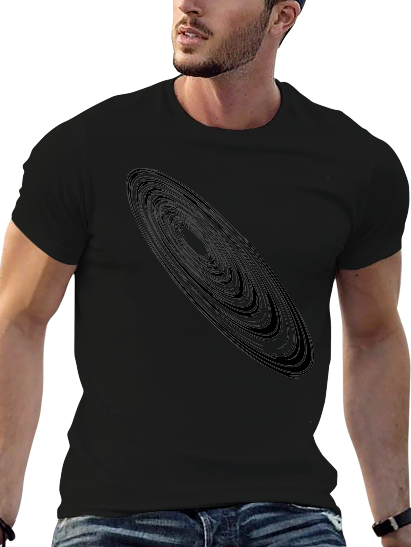 Saturn Rings Graphic Tee - Unique Space Design