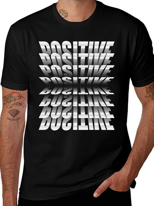 Positive Print Black T-Shirt
