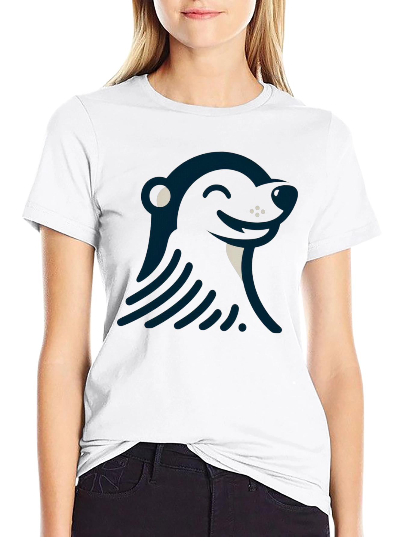 Cool Graphic Tee - Smiling Wolverine Design