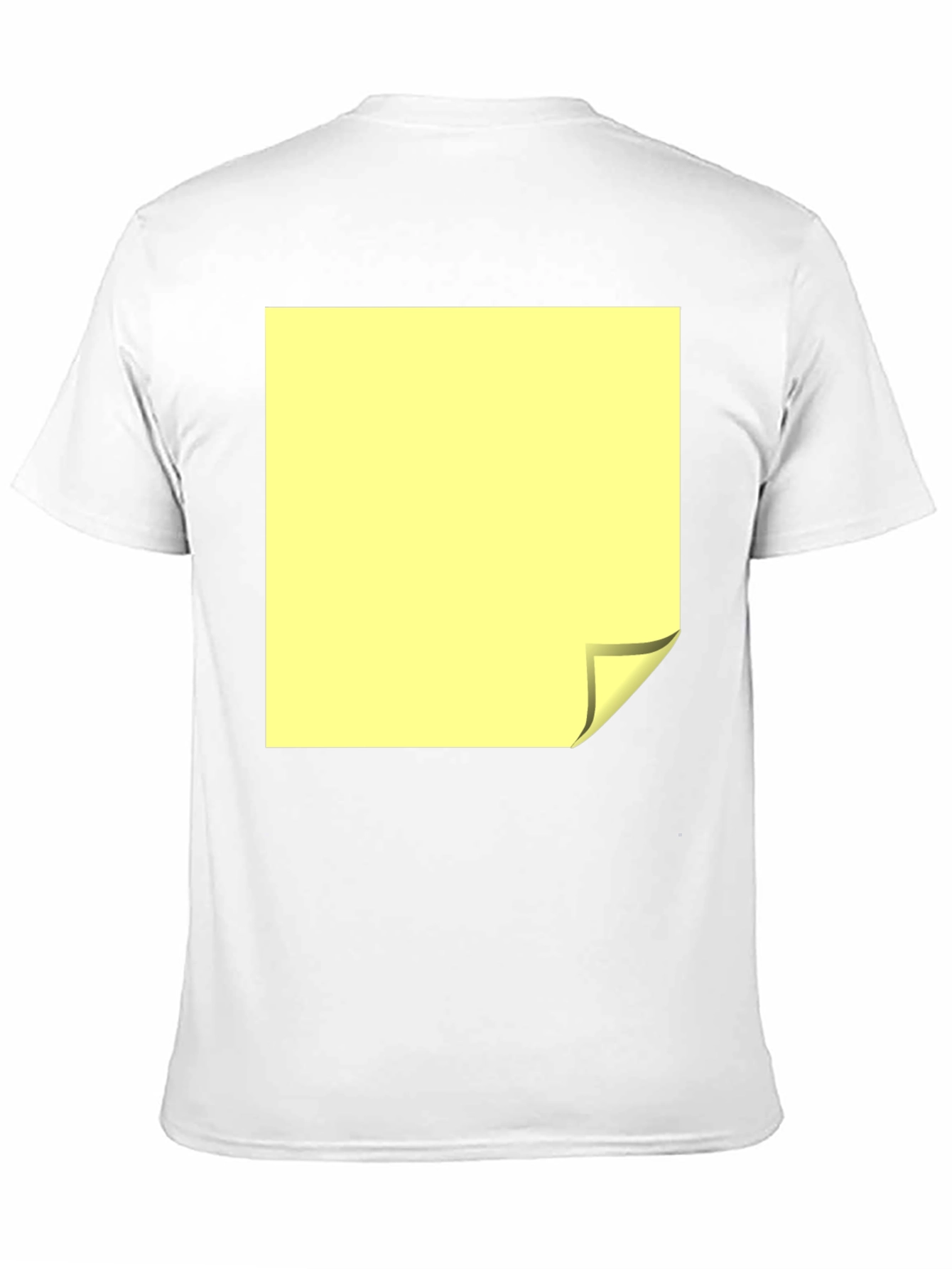 Black T-Shirt with Yellow Folded Square Graphic