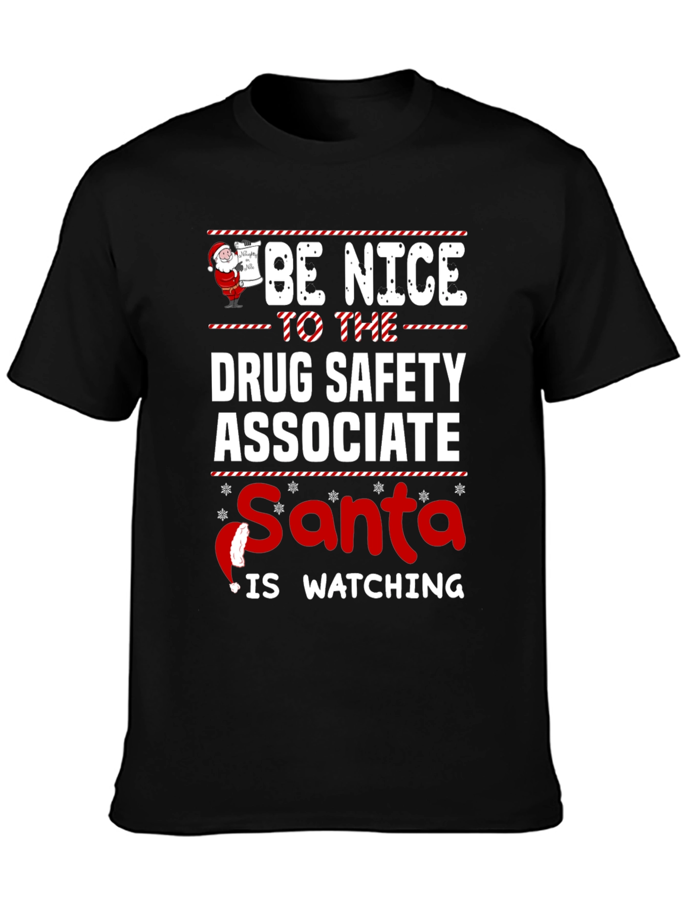 Drug Safety Associate Santa Watching T-Shirt