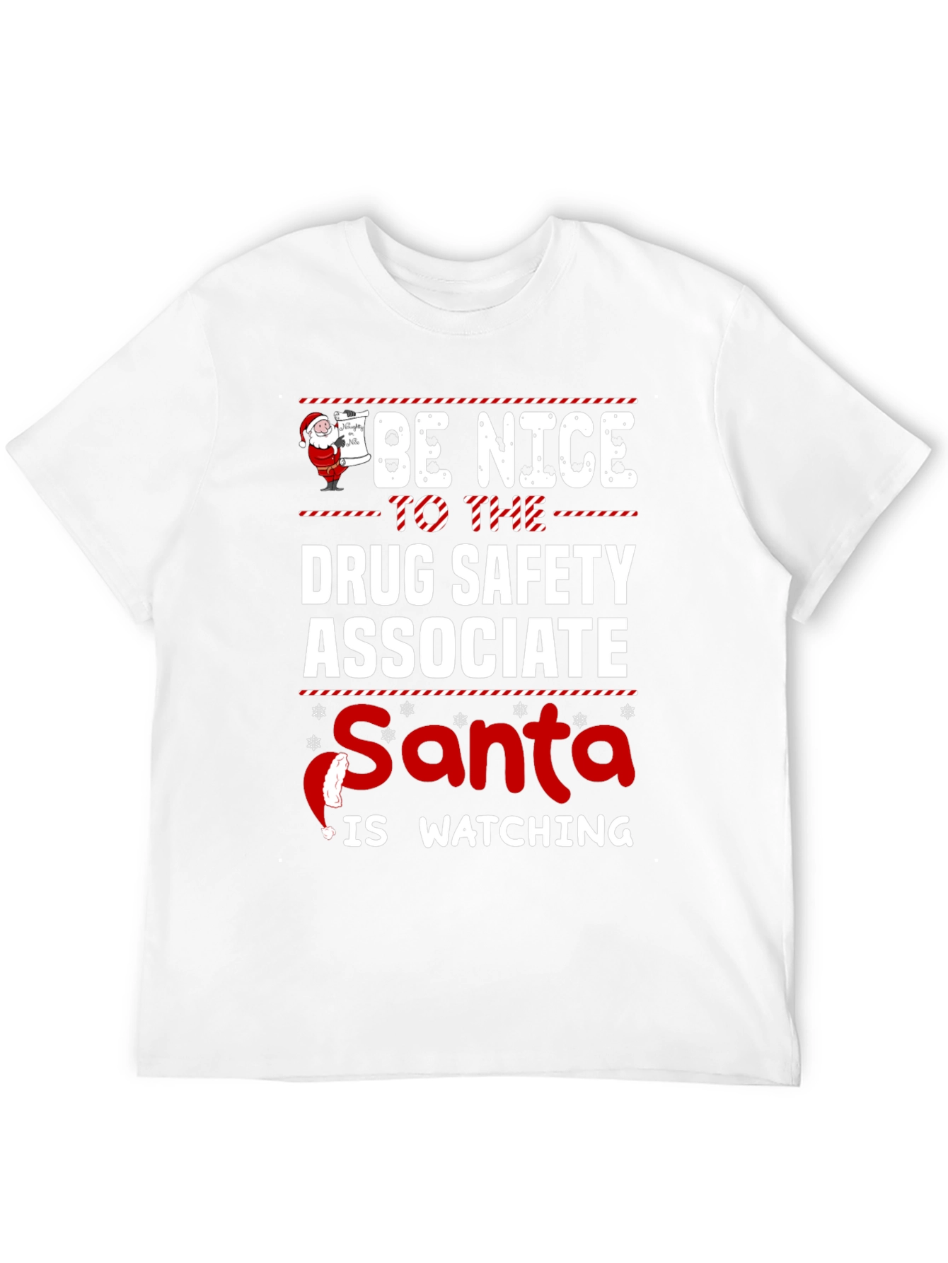 Drug Safety Associate Santa Watching T-Shirt