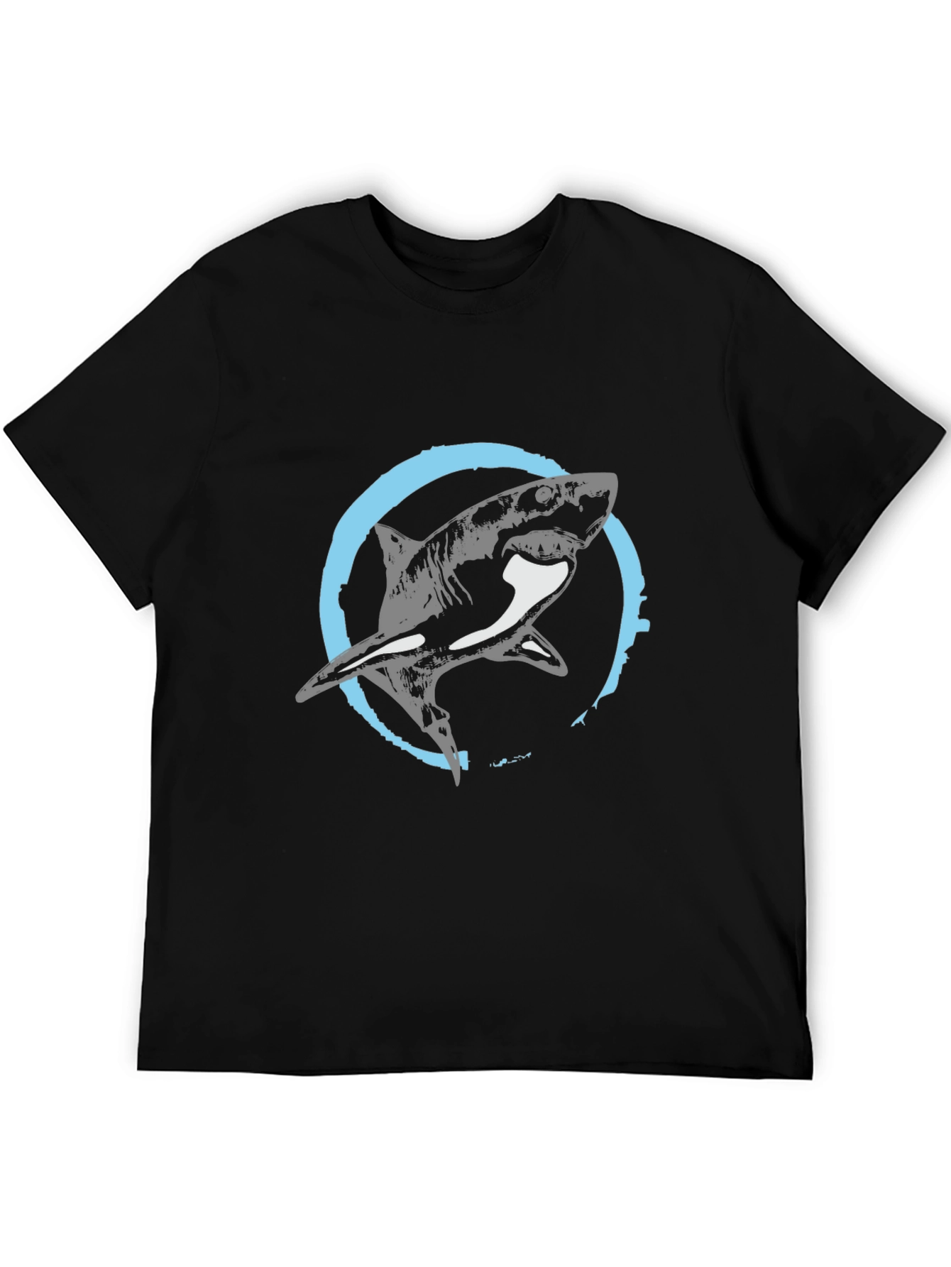 Shark Graphic Tee - Mens Black T-Shirt