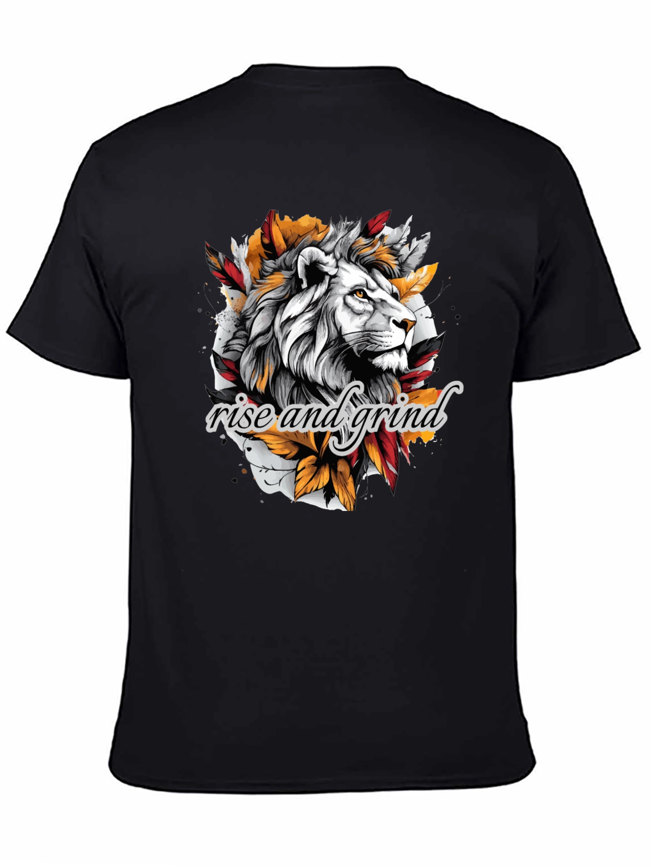 Rise and Grind Lion Graphic T-Shirt