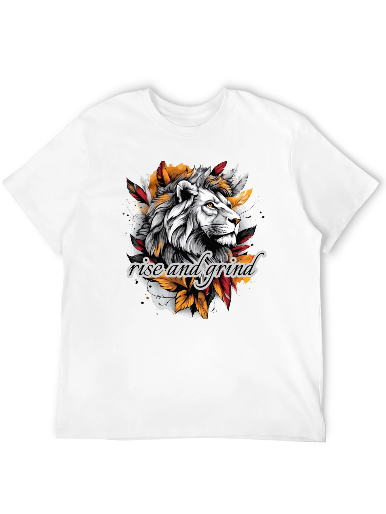 Rise and Grind Lion Graphic T-Shirt