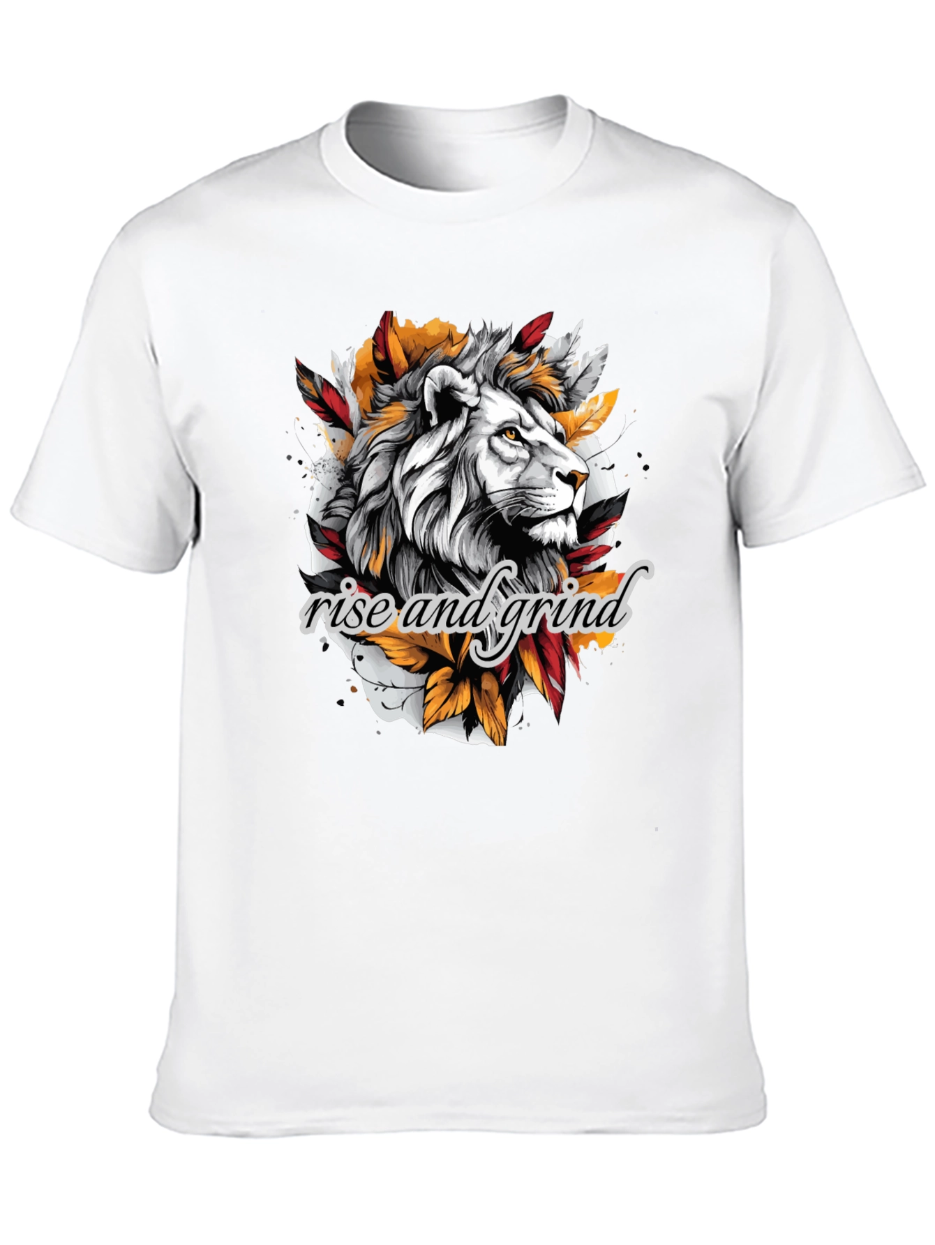 Rise and Grind Lion Graphic T-Shirt