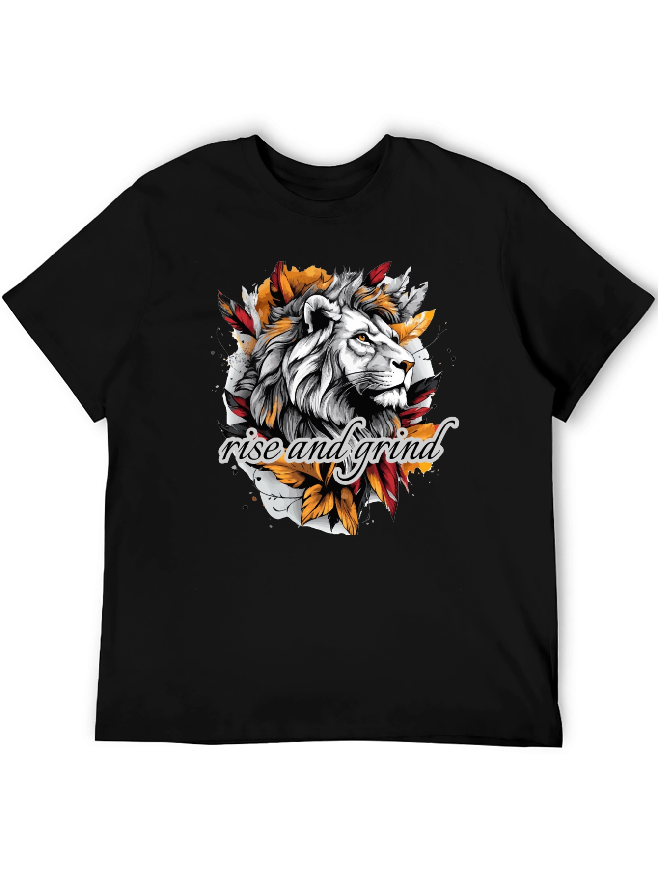 Rise and Grind Lion Graphic T-Shirt