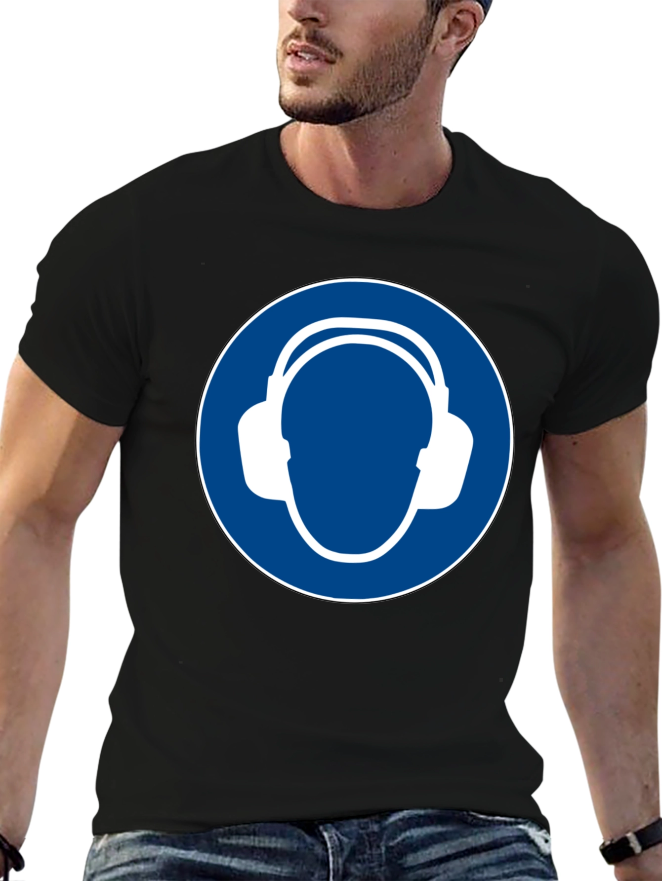 Wear Ear Protection Black T-Shirt