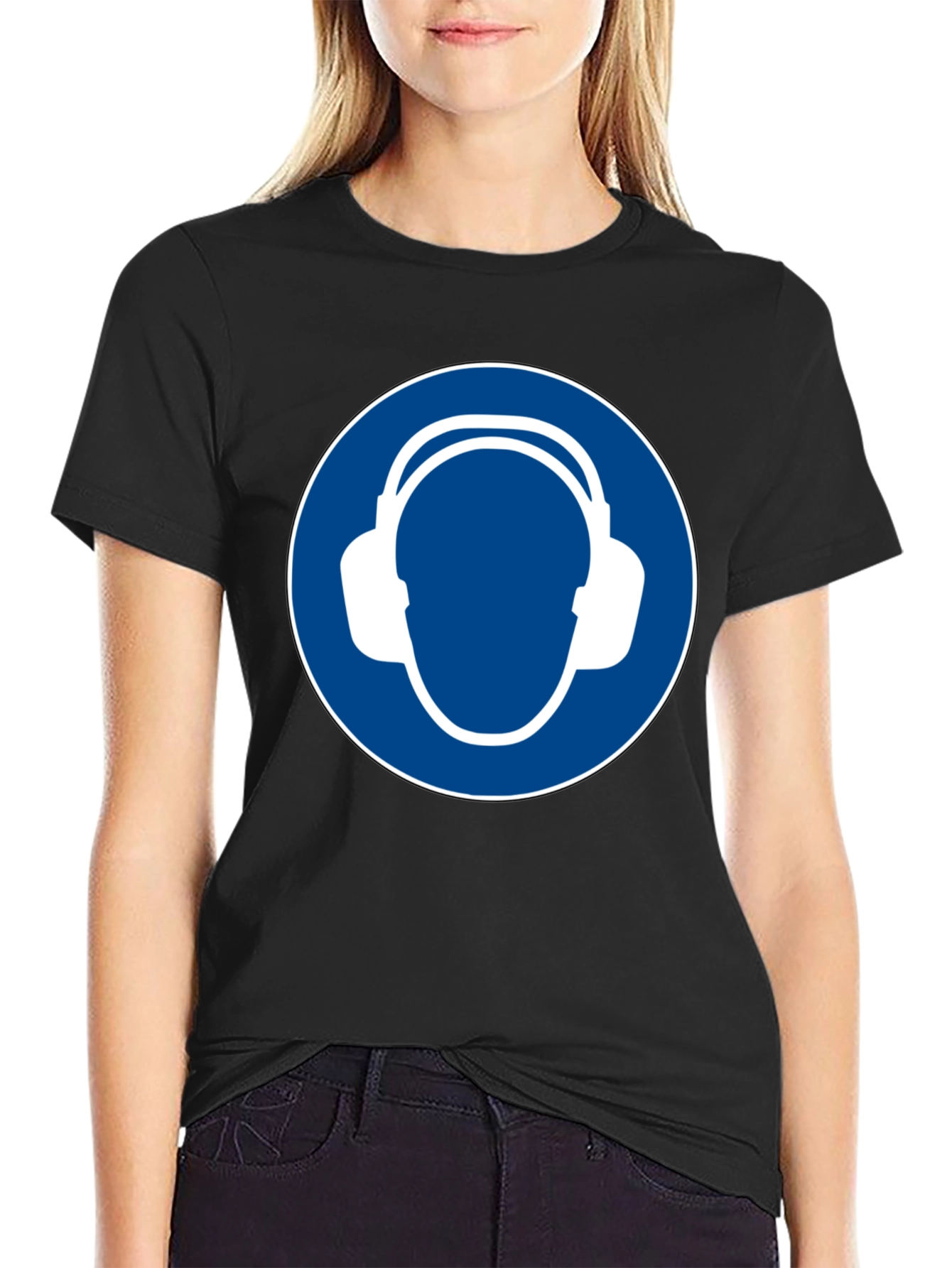 Wear Ear Protection Black T-Shirt