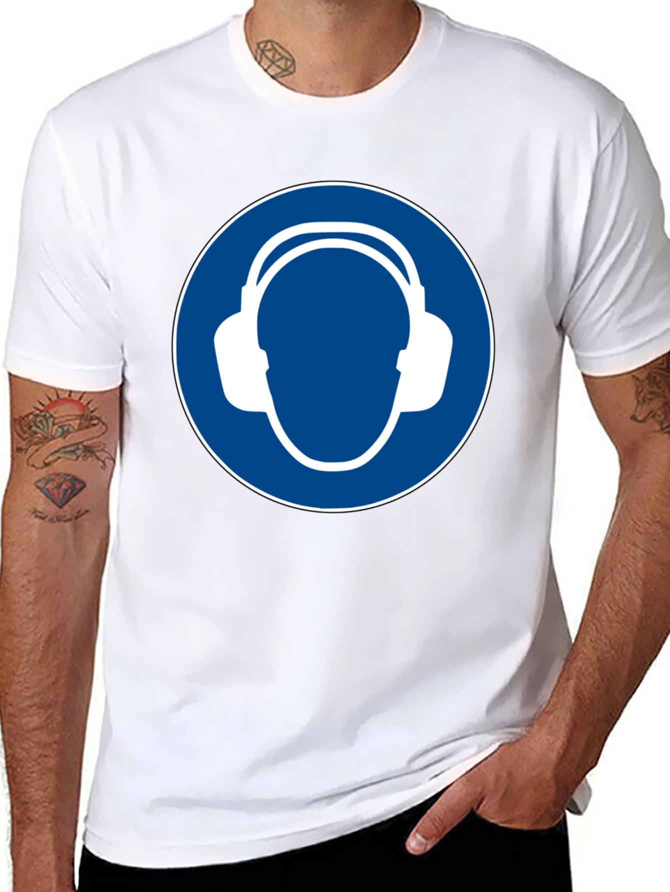 Wear Ear Protection Black T-Shirt
