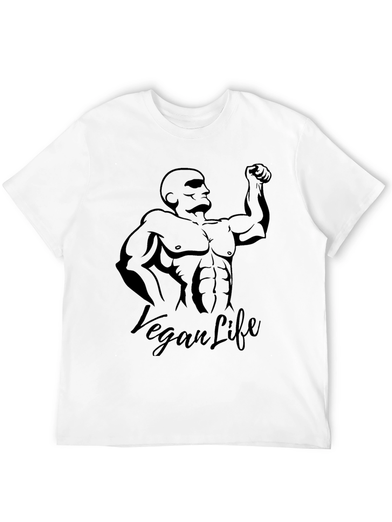 Vegan Life Graphic Tee - Bodybuilder Design