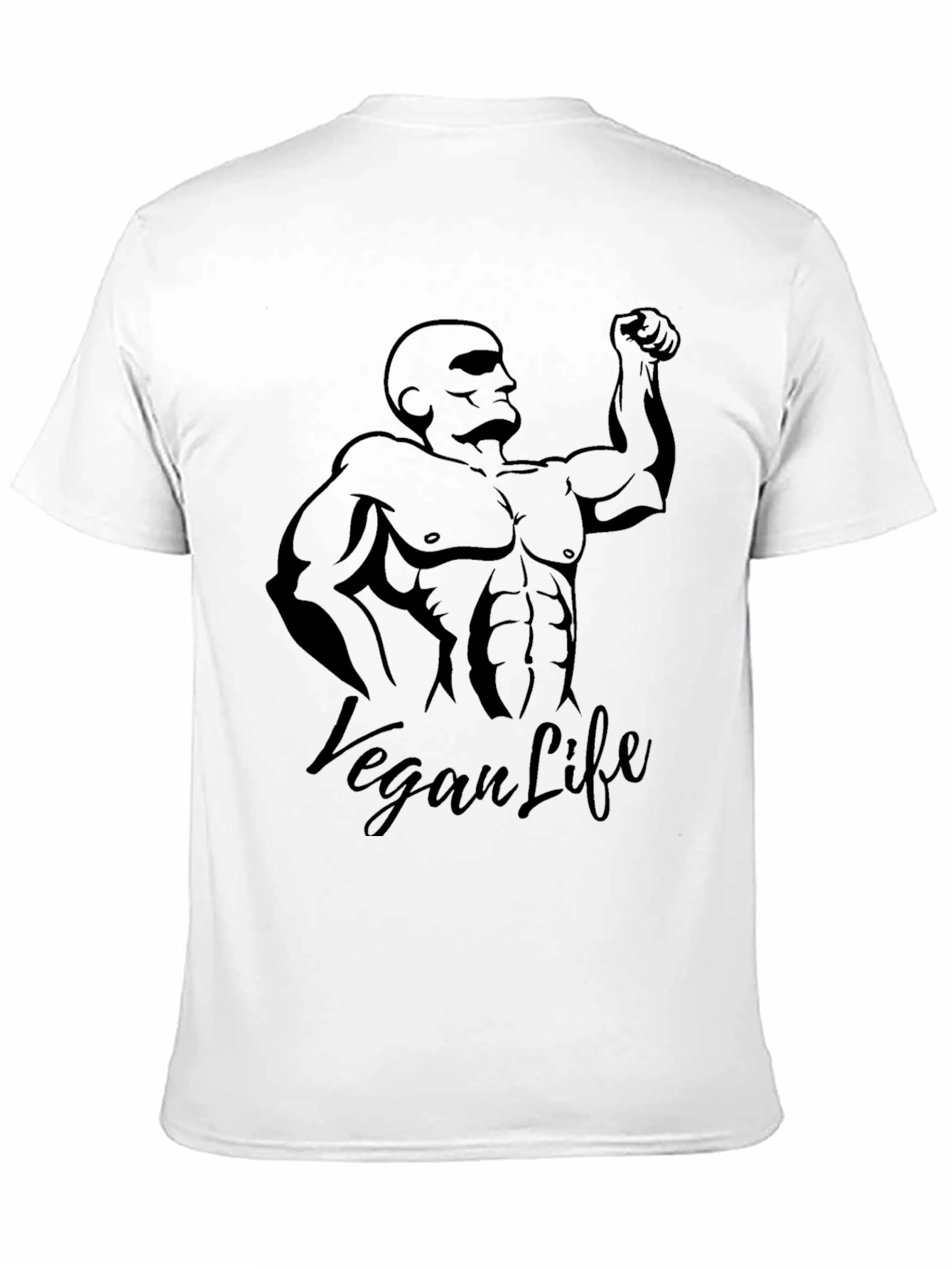 Vegan Life Graphic Tee - Bodybuilder Design