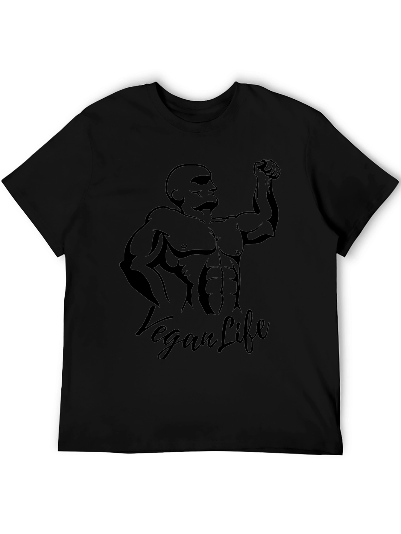 Vegan Life Graphic Tee - Bodybuilder Design