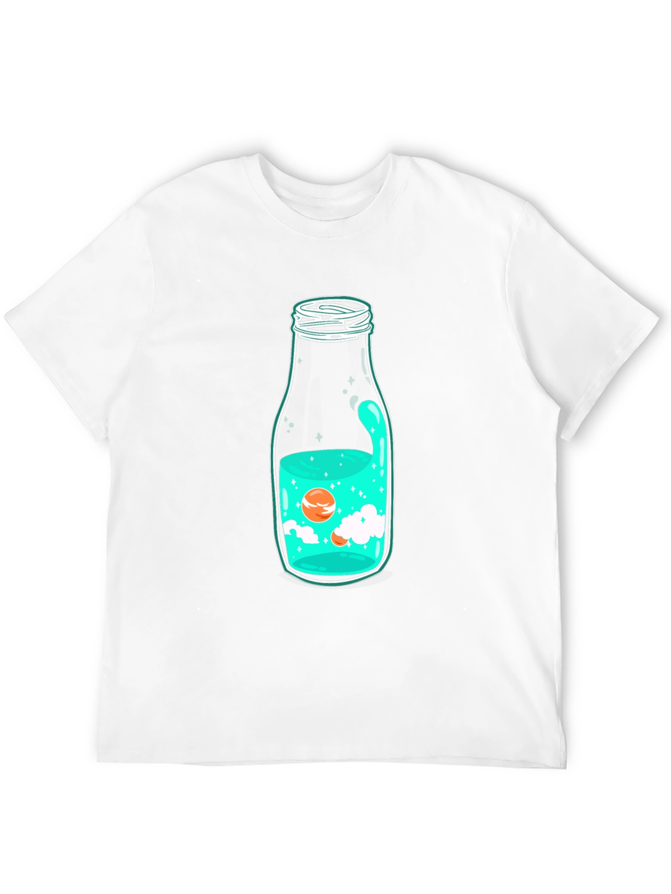 Unique Bottle Graphic Black T-Shirt