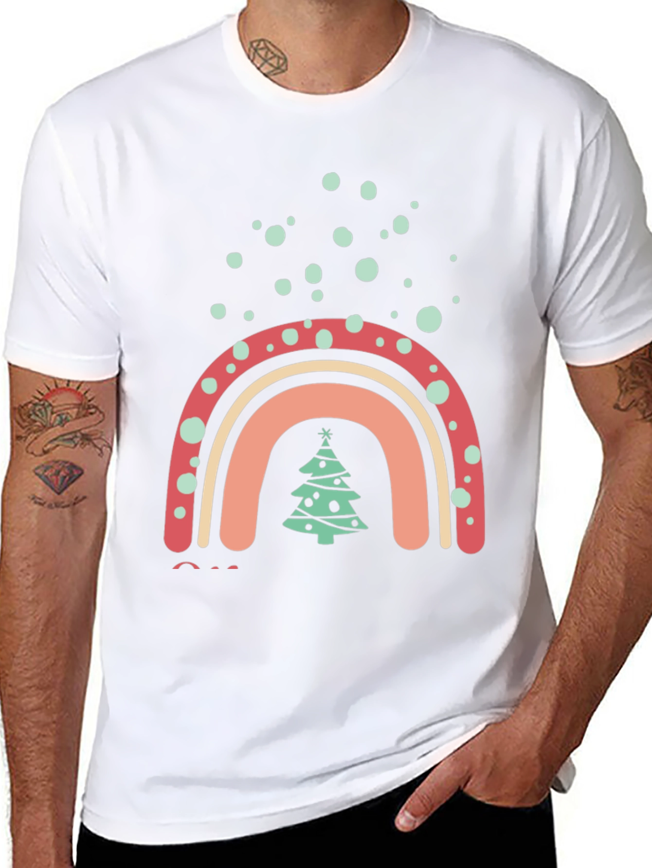 Festive Rainbow Christmas Tree T-Shirt